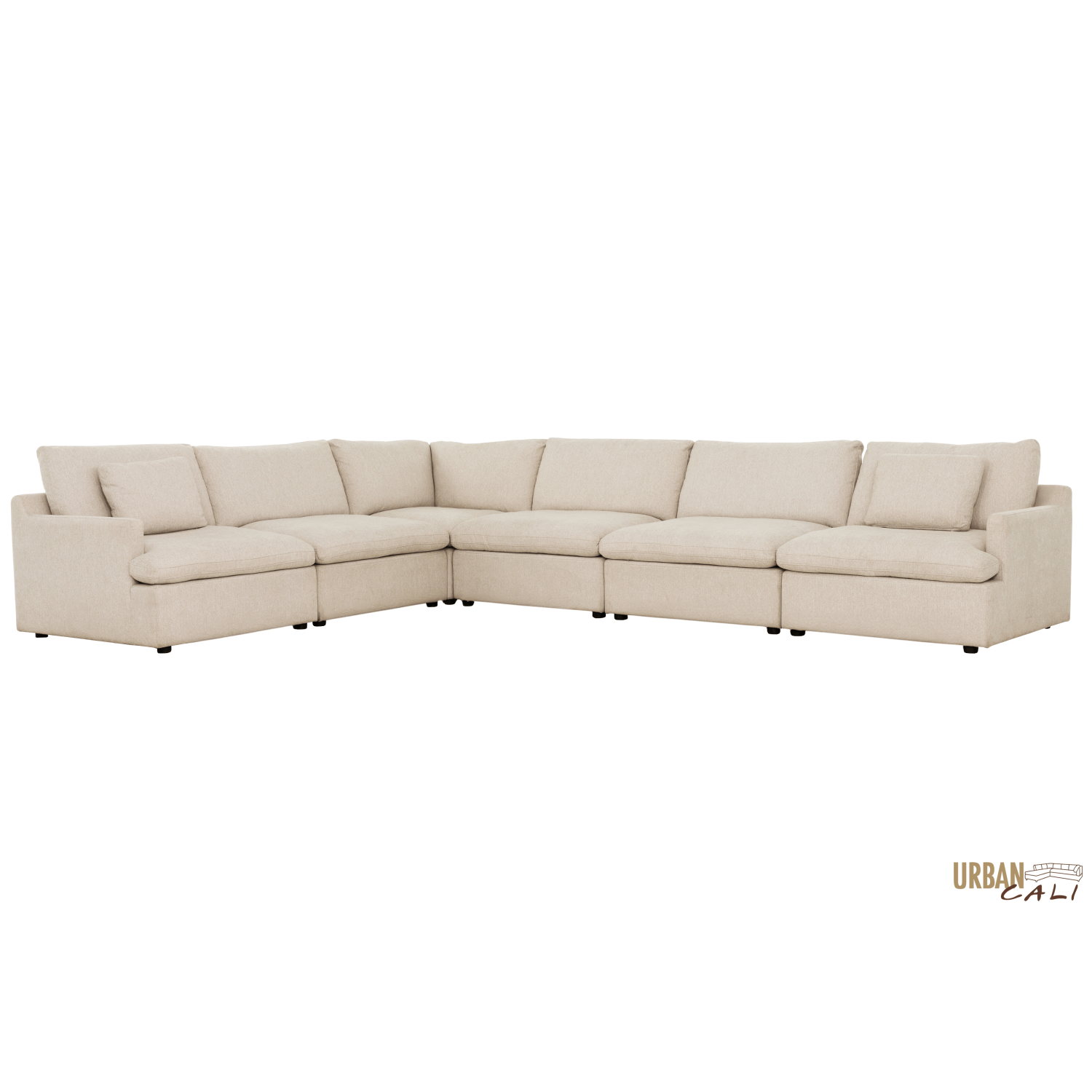 Urban Cali Long Beach Large Modular L-Shaped Sectional Sofa
