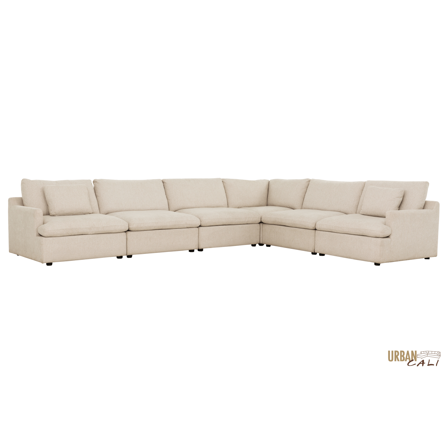 Urban Cali Long Beach Large Modular L-Shaped Sectional Sofa