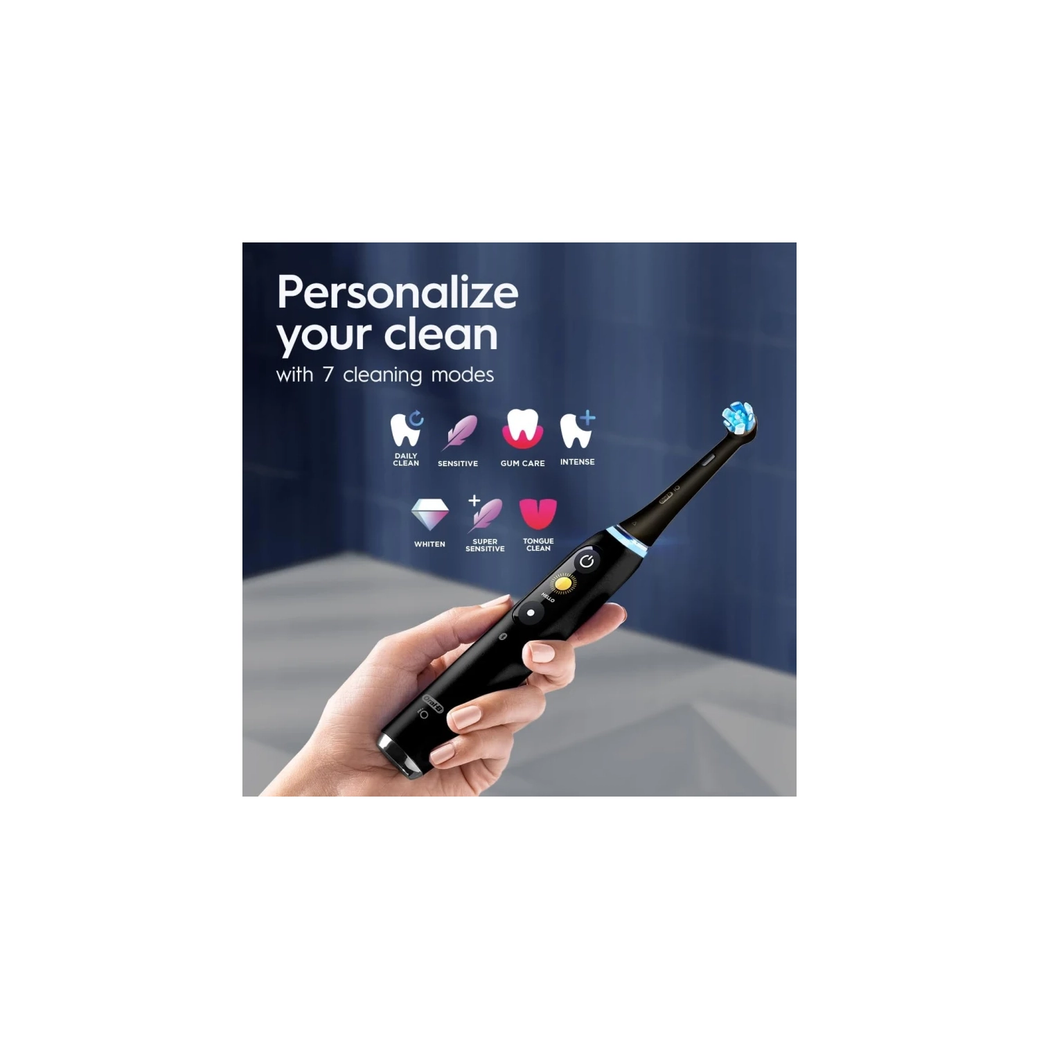 Oral-B Power iO Series 9 Electric Toothbrush - Black Onyx, Rechargeable with 4 Brush Heads and Charging Travel Case