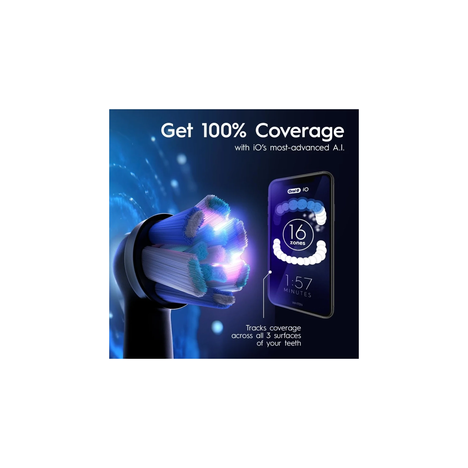 Oral-B Power iO Series 9 Electric Toothbrush - Black Onyx, Rechargeable with 4 Brush Heads and Charging Travel Case