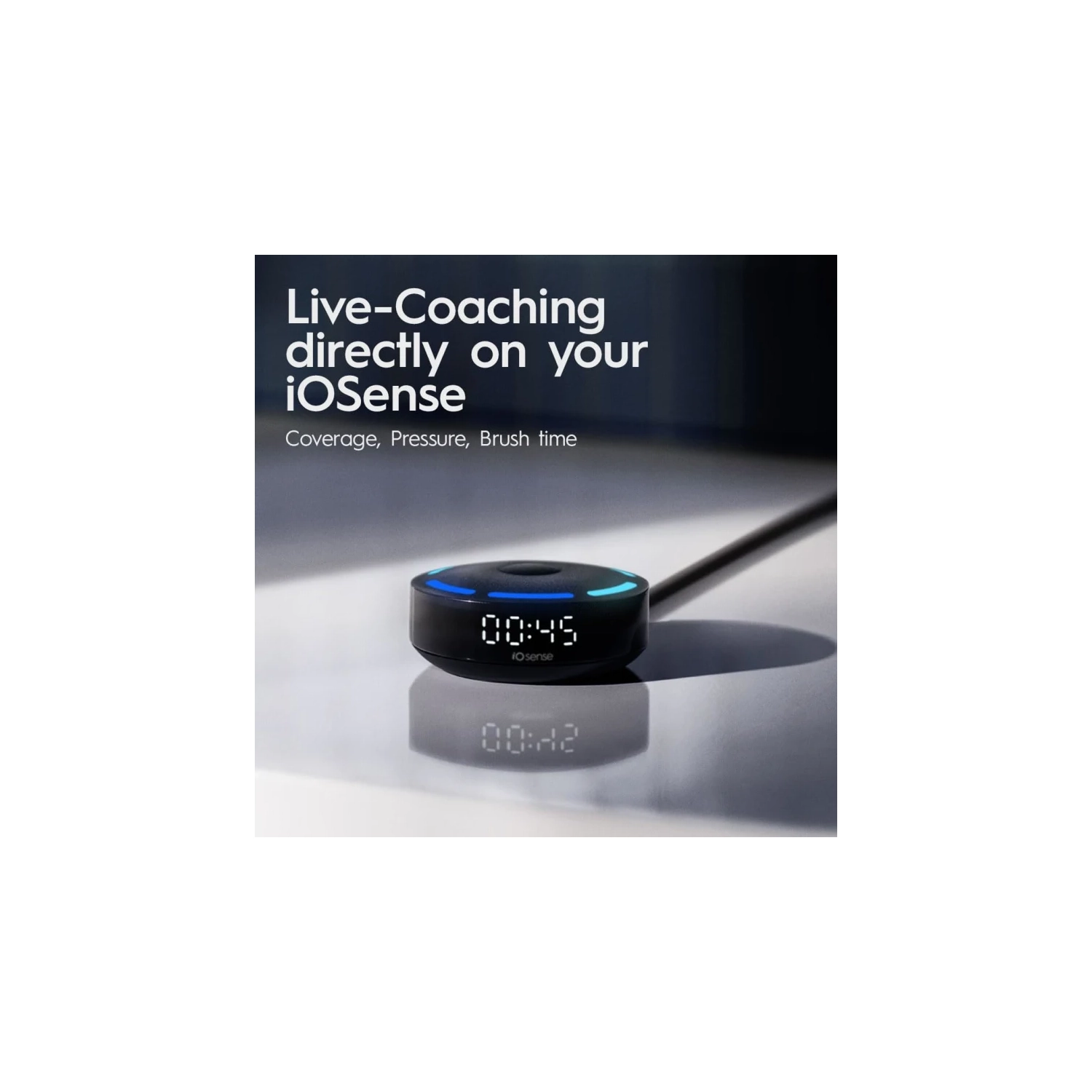 Brosse à dents électrique iO de série 10 d'Oral-B, noir cosmique, 4 têtes de brosse, étui de transport, chargeur IO Sense - capteur de pression, 7