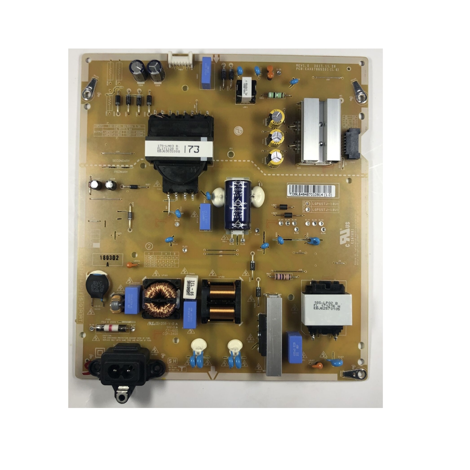 Refurbished (Good) LG Power Supply Board EAX67865201