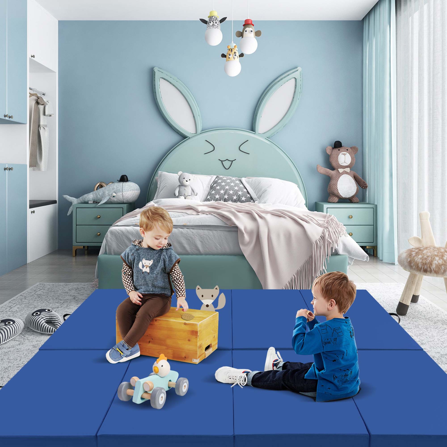 Costway 10' x 4' x 2" 4-Panel Folding Exercise Mat with Carrying Handles for Gym Yoga