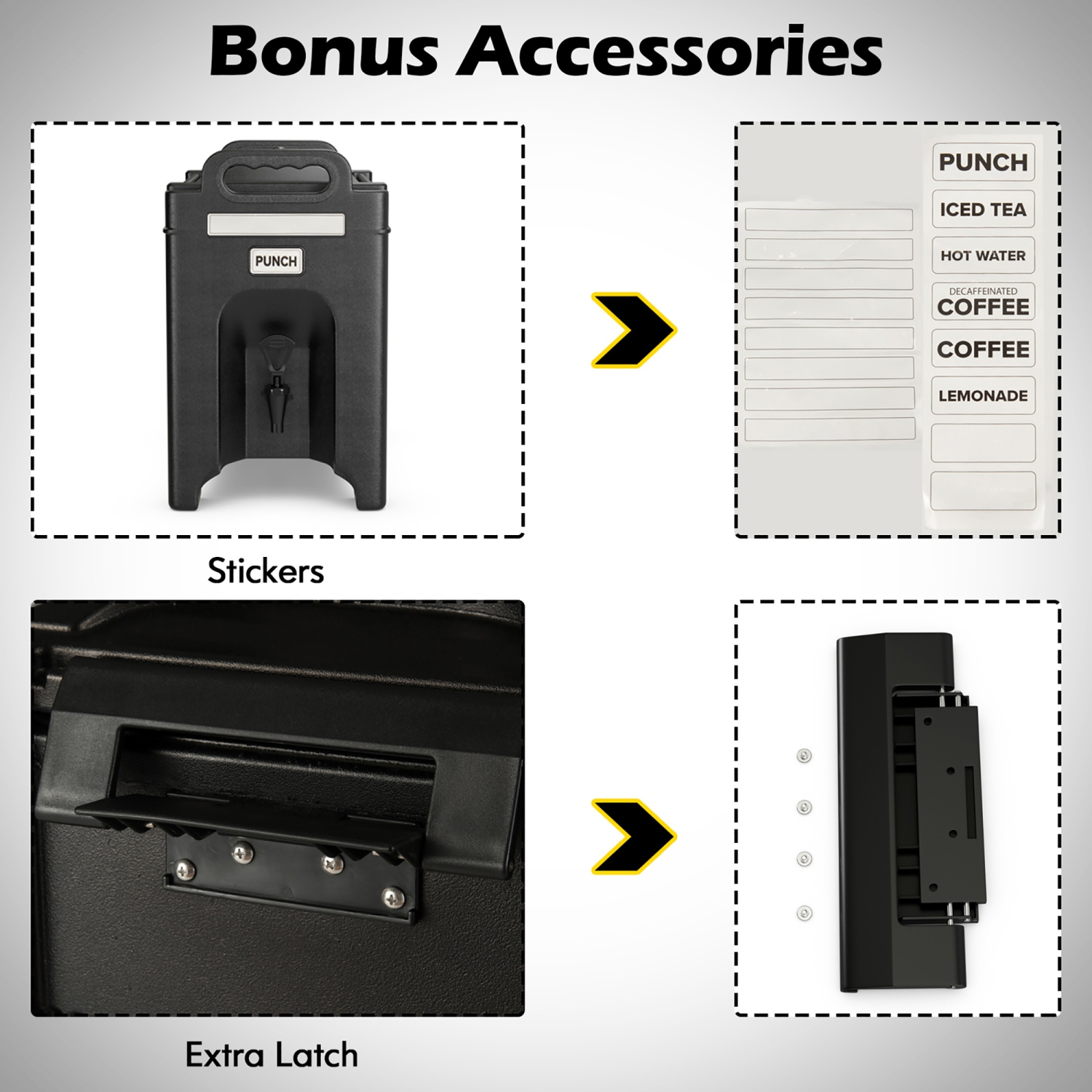 Gymax 4 Pack Insulated Beverage Dispenser 2.5 Gallon Hot & Cold Drink w/ Handles