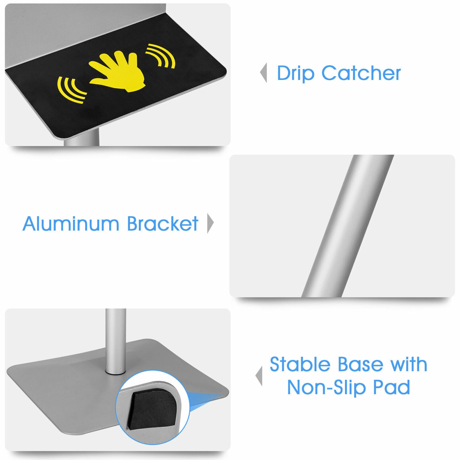 Gymax Automatic Soap Dispenser Touchless Sanitizing Station w/ Sign Board