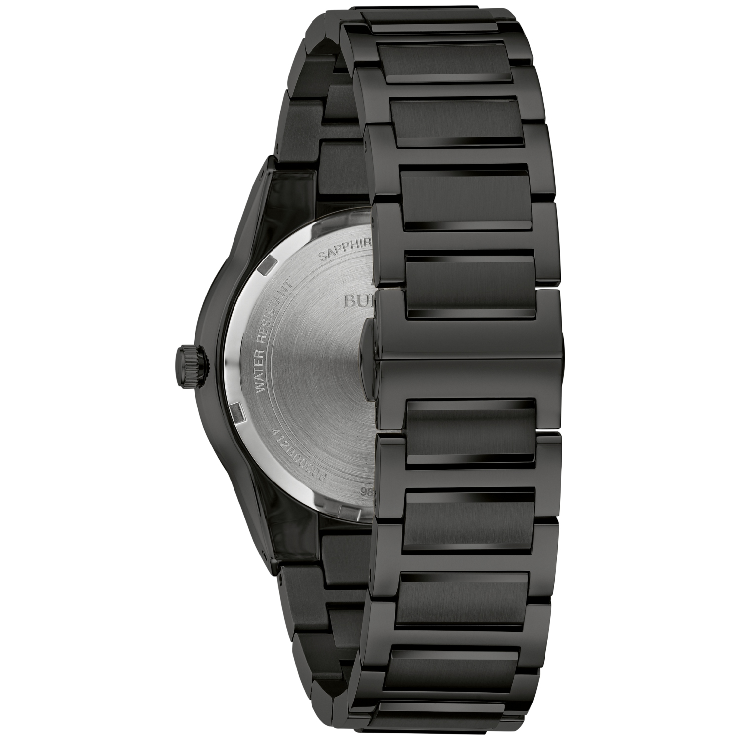 Bulova Mens Millennia Quartz Watch 41mm Black Stainless Steel Case and Bracelet with Black Dial