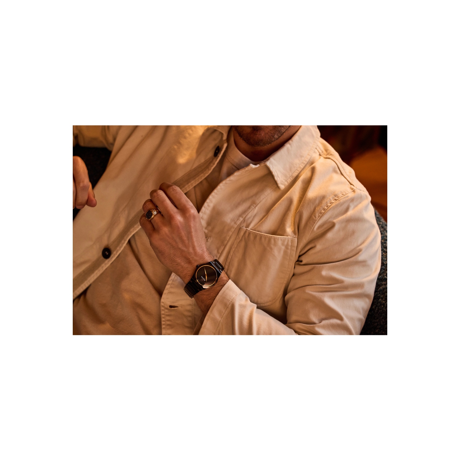 Bulova Mens Millennia Quartz Watch 41mm Black Stainless Steel Case and Bracelet with Black Dial