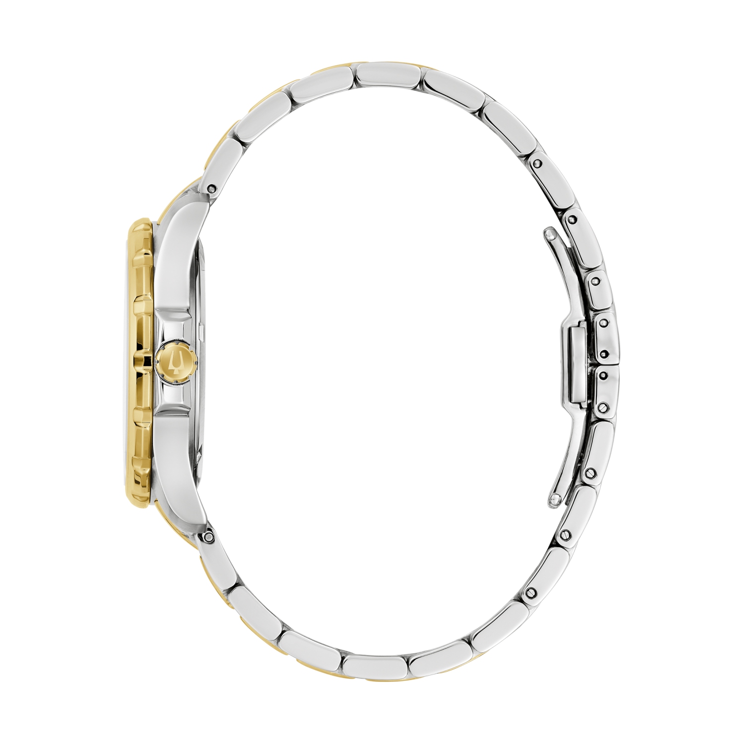 Montre à quartz pour femmes Marine Star 36&nbsp;mm de Bulova avec boîtier et bracelet en acier inoxydable deux tons et cadran blanc
