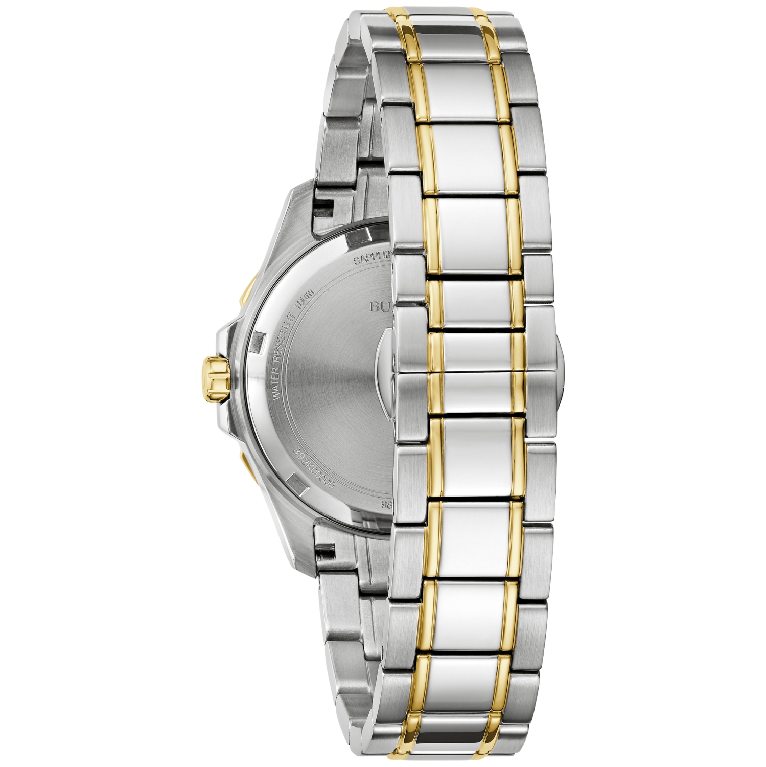 Montre à quartz pour femmes Marine Star 36&nbsp;mm de Bulova avec boîtier et bracelet en acier inoxydable deux tons et cadran blanc