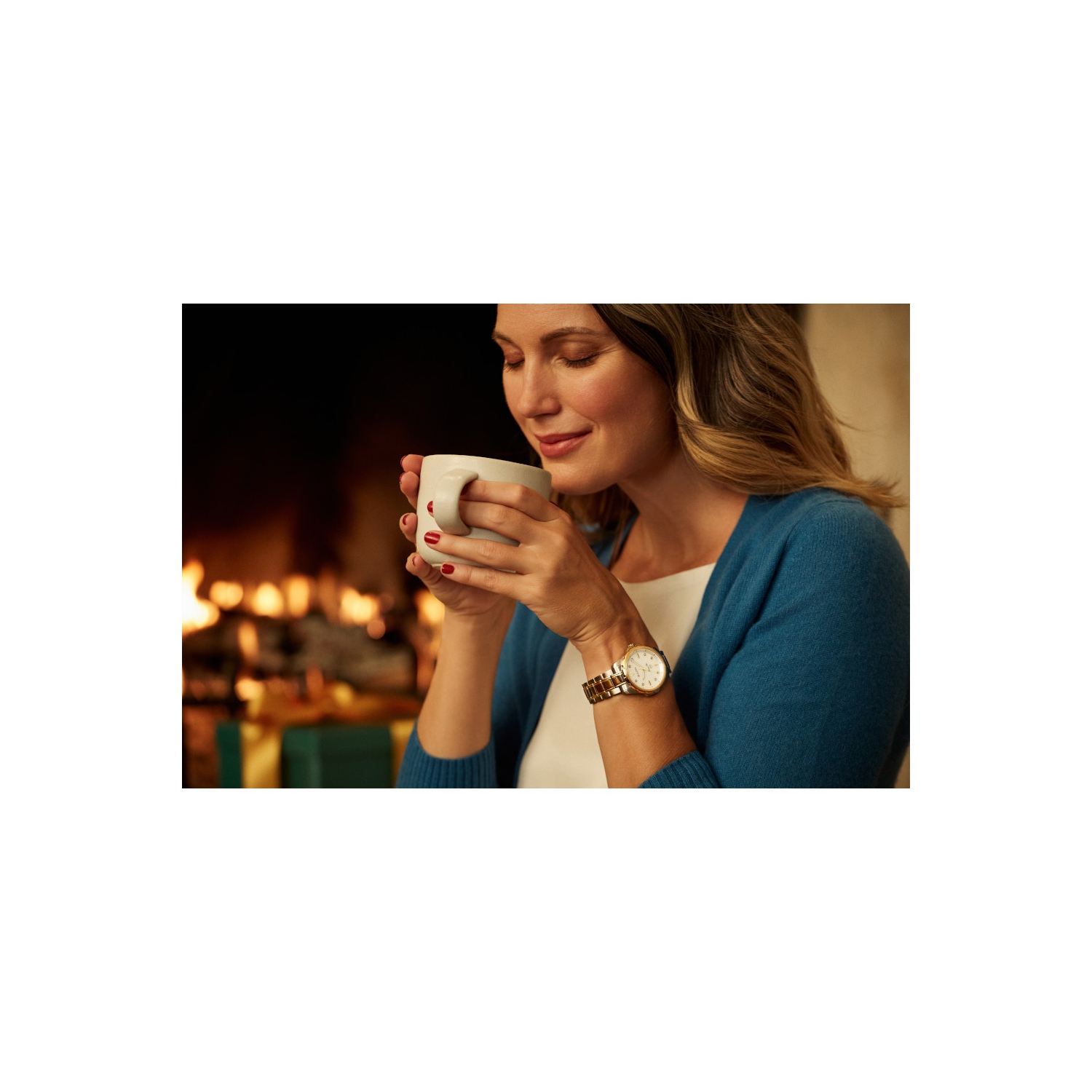 Montre à quartz pour femmes Marine Star 36&nbsp;mm de Bulova avec boîtier et bracelet en acier inoxydable deux tons et cadran blanc