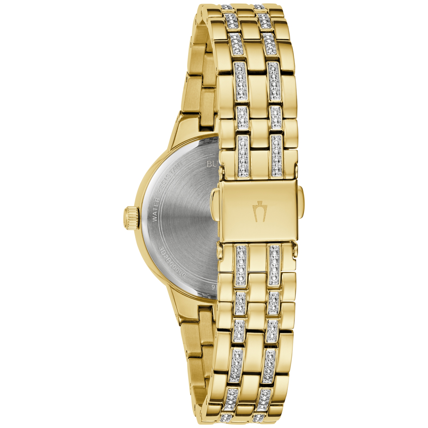 Montre à quartz pour femmes Phantom 32,5&nbsp;mm de Bulova avec boîtier et bracelet en acier inoxydable doré et cadran champagne