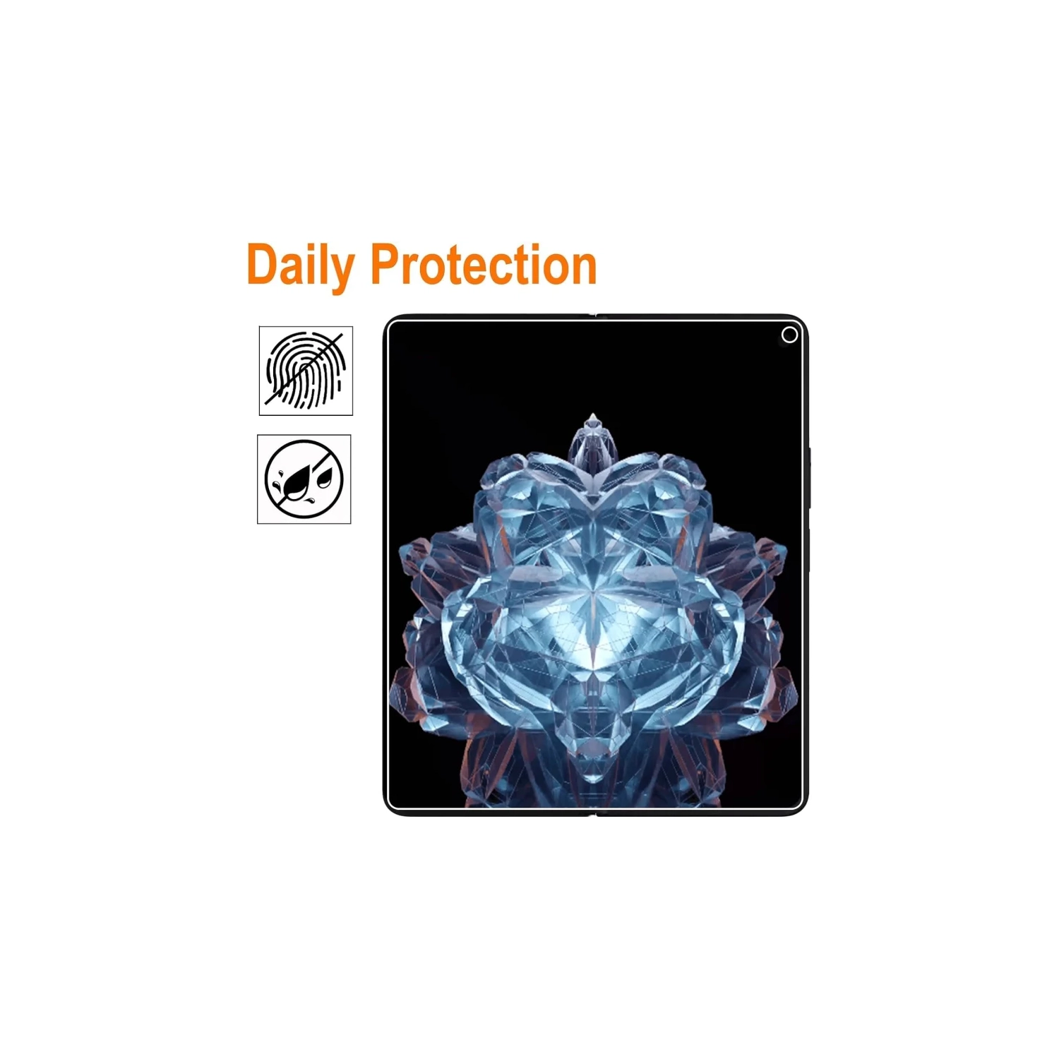 Screen Protector for OnePlus Open, 3 Pack Flexible Soft TPU Full Coverage 3D Curved Edge Elastic Screen Protector Cover HD Clear Anti-Scratch