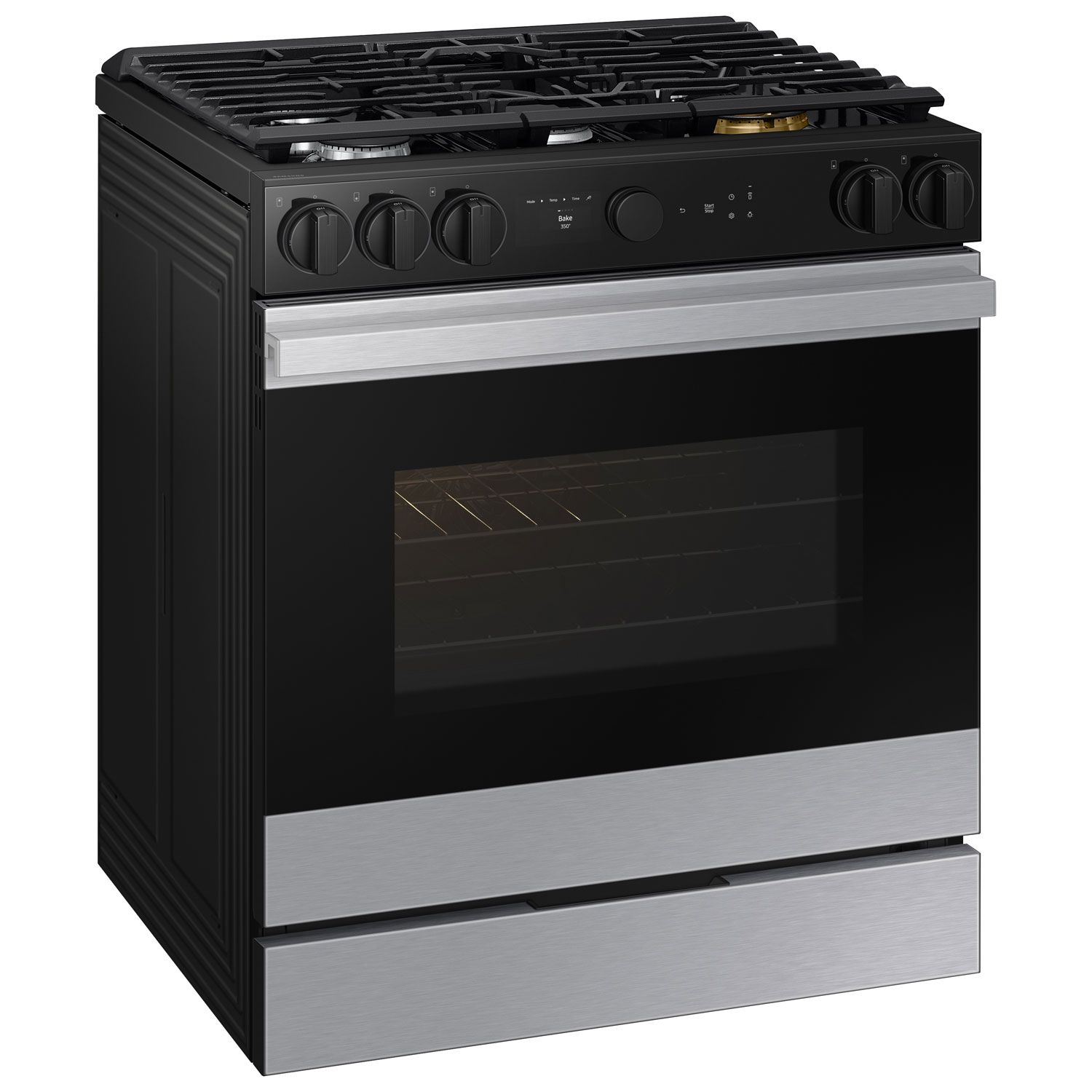 Samsung BESPOKE 30" 6 Cu. Ft. True Convection 5-Burner Slide-In Gas Range - Stainless Steel