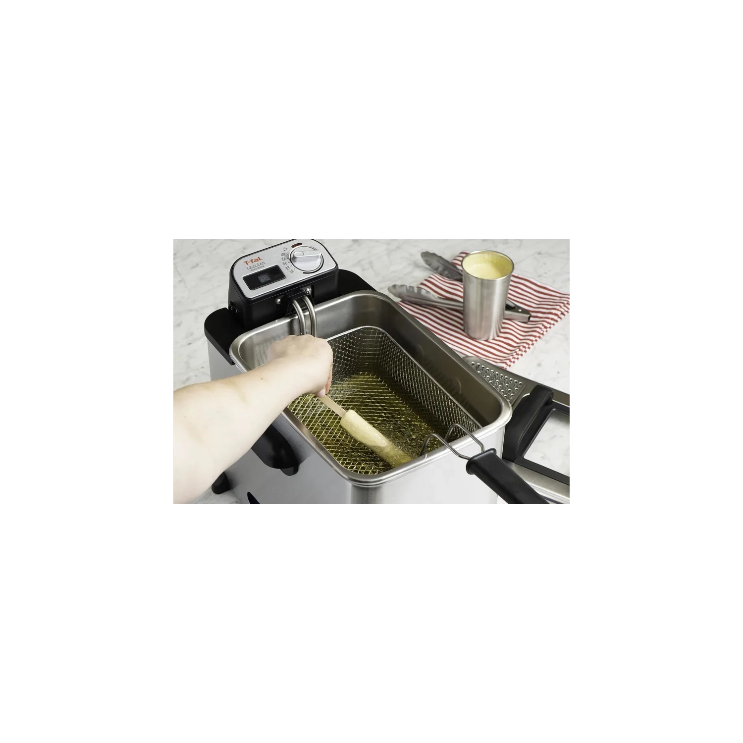 Ultimate EZ Clean Deep Fryer - 3.5L Stainless Steel Friteuse with Automatic Oil Filter Basket - Silver