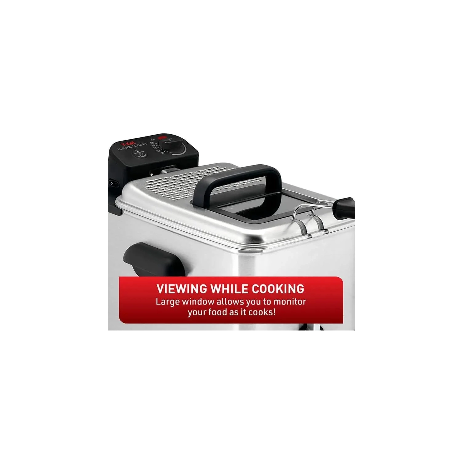 Ultimate EZ Clean Deep Fryer - 3.5L Stainless Steel Friteuse with Automatic Oil Filter Basket - Silver