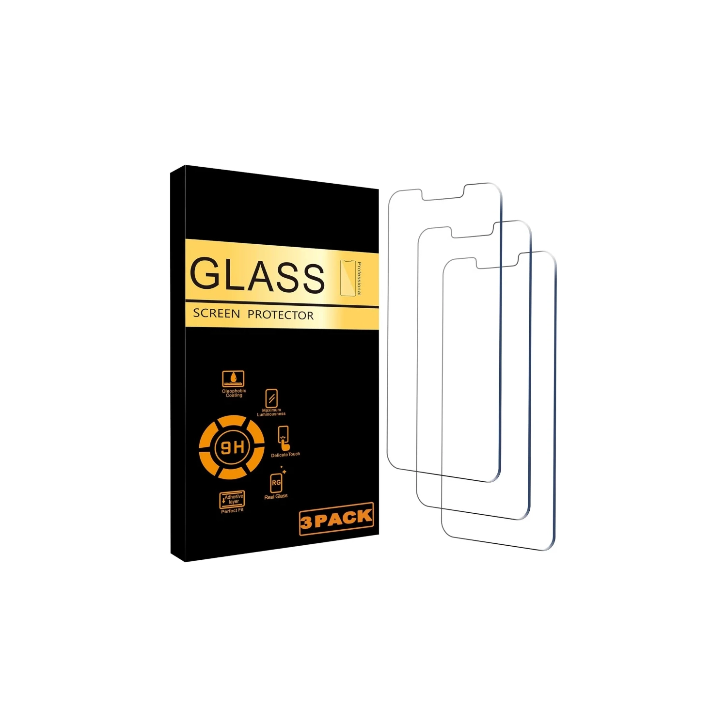 Améliorez la protection avec cet ensemble de 3 protecteurs d'écran en verre trempé pour iPhone 16E SE 4 2025/14/13/13 Pro [6,1&nbsp;po] - Design