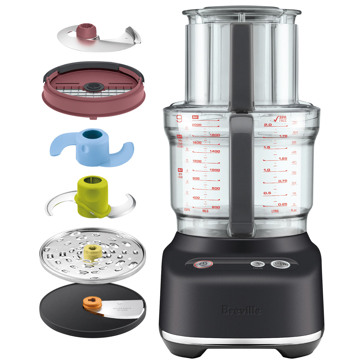 Breville Paradice Food Processor - 9-Cup - Black Truffle