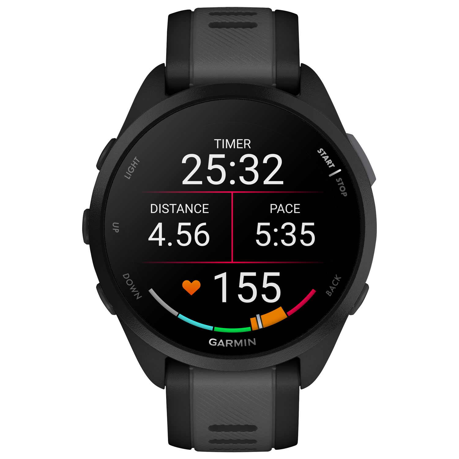 Garmin Forerunner 165 Music 45mm Bluetooth Running Smartwatch Medium Large Black Slate Grey Best Buy Canada