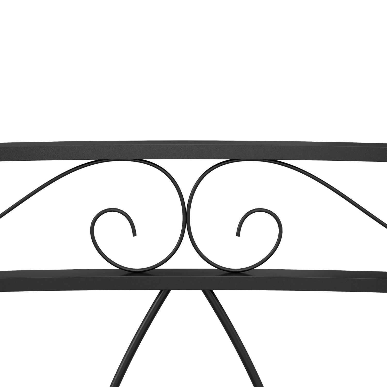 Outsunny 8' Metal Arch Garden Bridge with Safety Railings, Decorative Arc Footbridge with Delicate Scrollwork, Pond Bridge for Backyard Creek Stream,