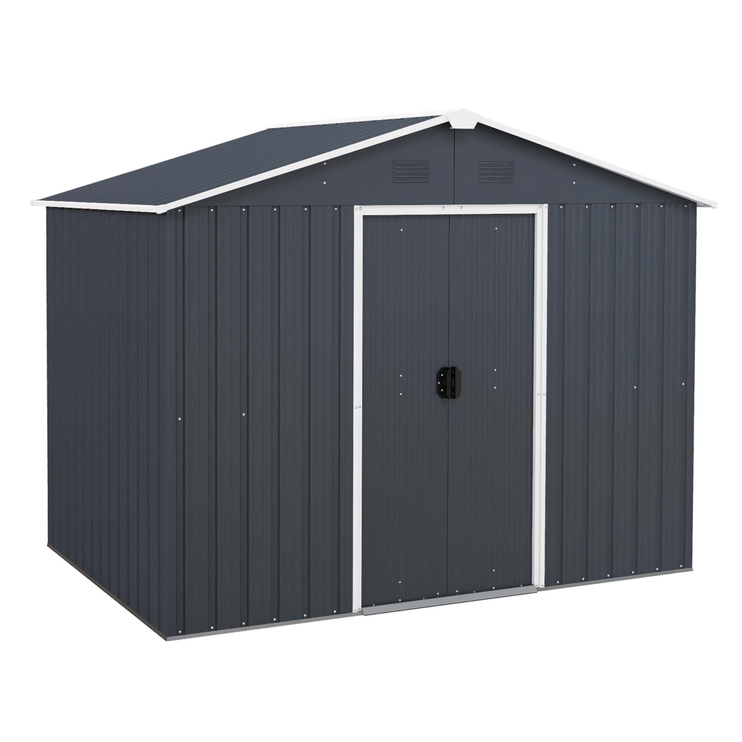 Costway 5.7 FT x 7.5 FT Outside Storage Shed Double Door Outdoor Tool House withAir Window