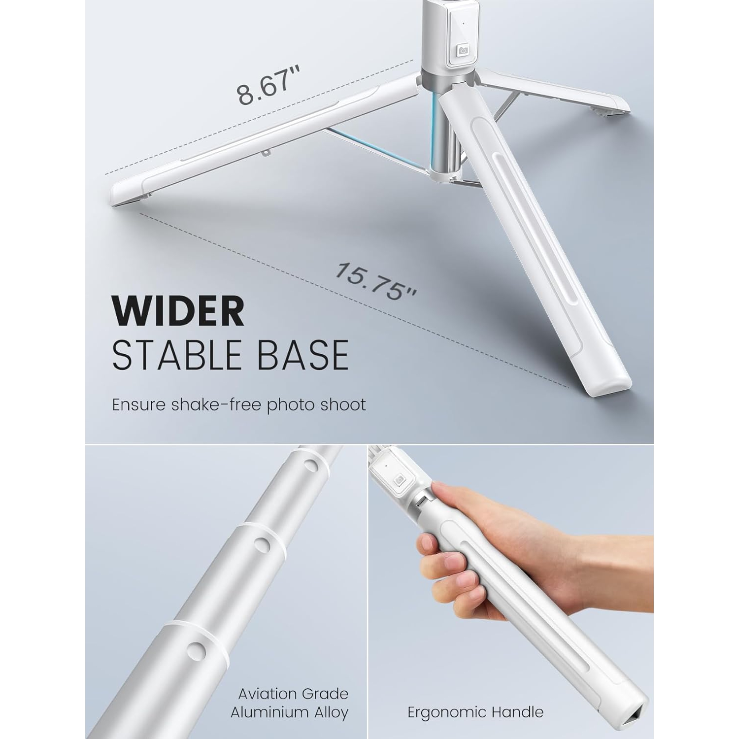 60" Phone Tripod Selfie Stick with Remote,Portable Selfie Stick Tripod for Cell Phone,Tripod Stand Compatible with 4''-7'' iPhone 15/14/13 Pro Max