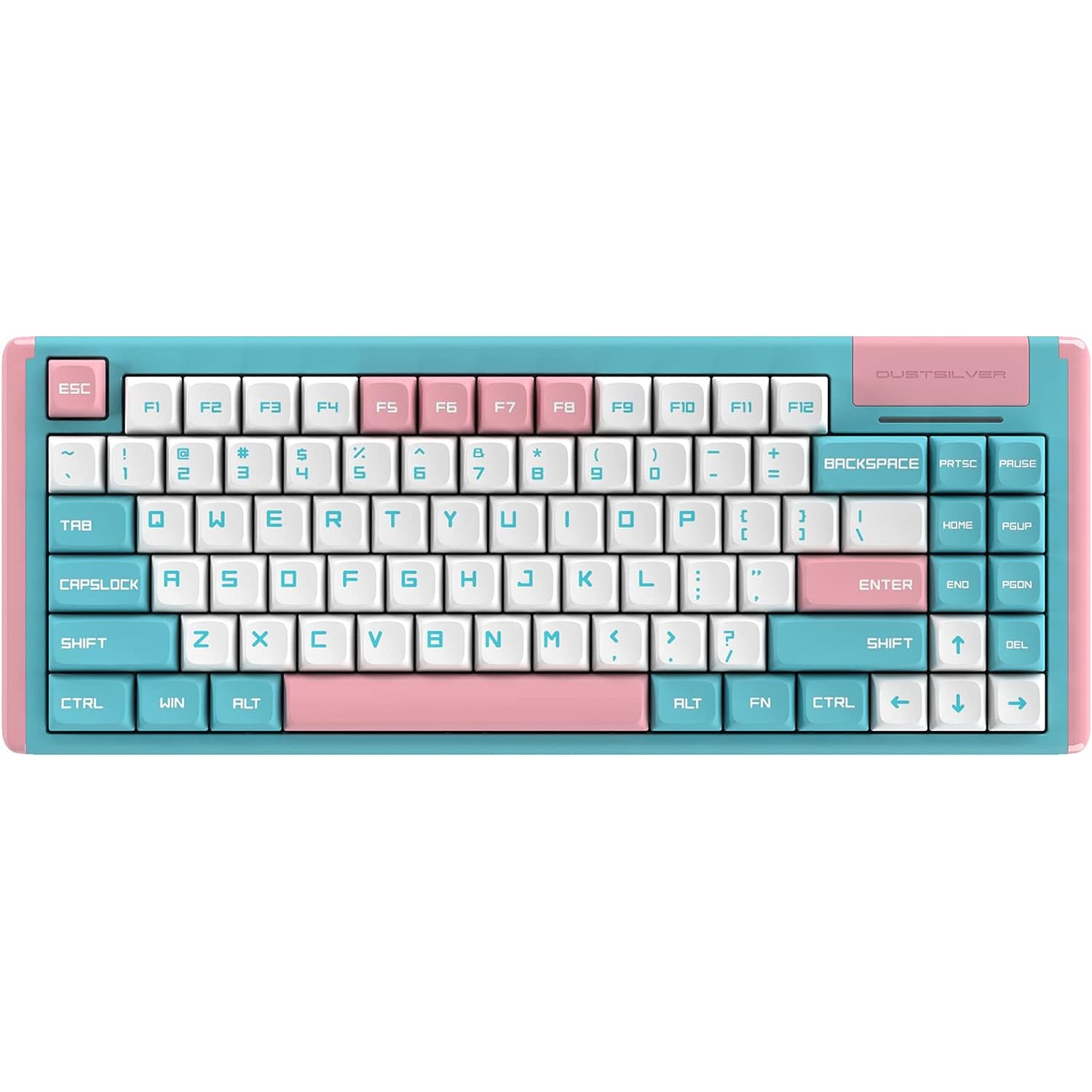 DUSTSILVER Wireless Keyboard Mechanical Gaming Keyboard Hot-swappable 75% Supports Bluetooth 5.0/2.4G Wireless/USB-C Wired