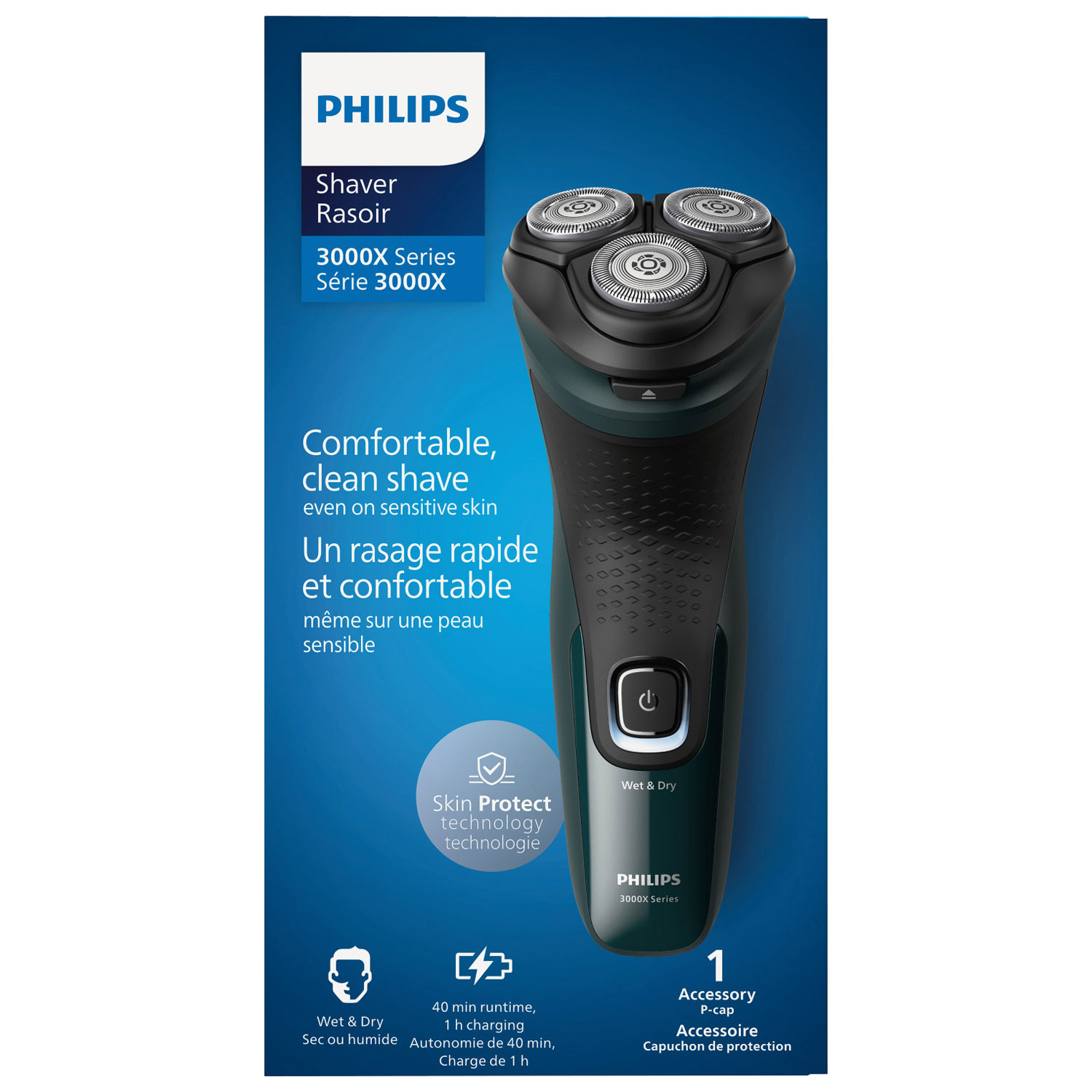 Philips Series 3000X Wet & Dry Electric Shaver - Green