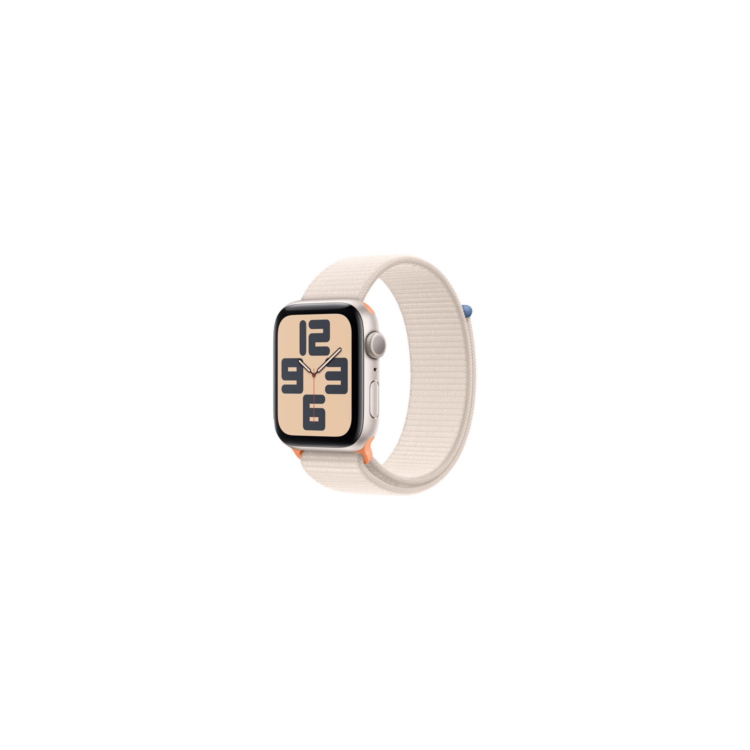Boîte ouverte - Apple Watch SE 44&nbsp;mm avec boîtier en aluminium comète et bracelet sport comète