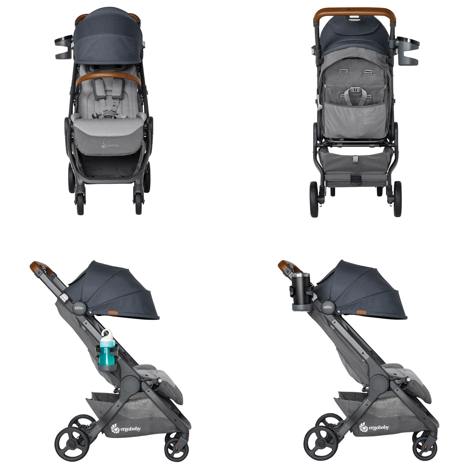 Ergobaby Metro+ Deluxe Compact Stroller - Grey