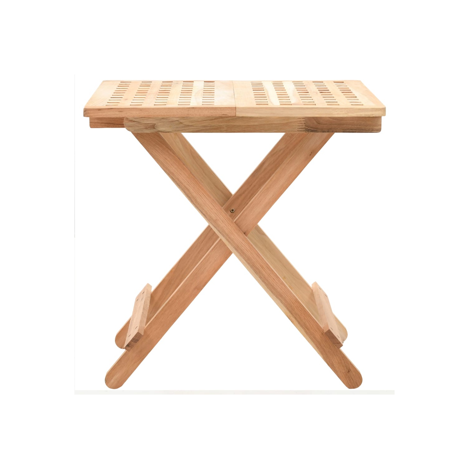 vidaXL Foldable Side Table Solid Walnut Wood 50x50x49 cm