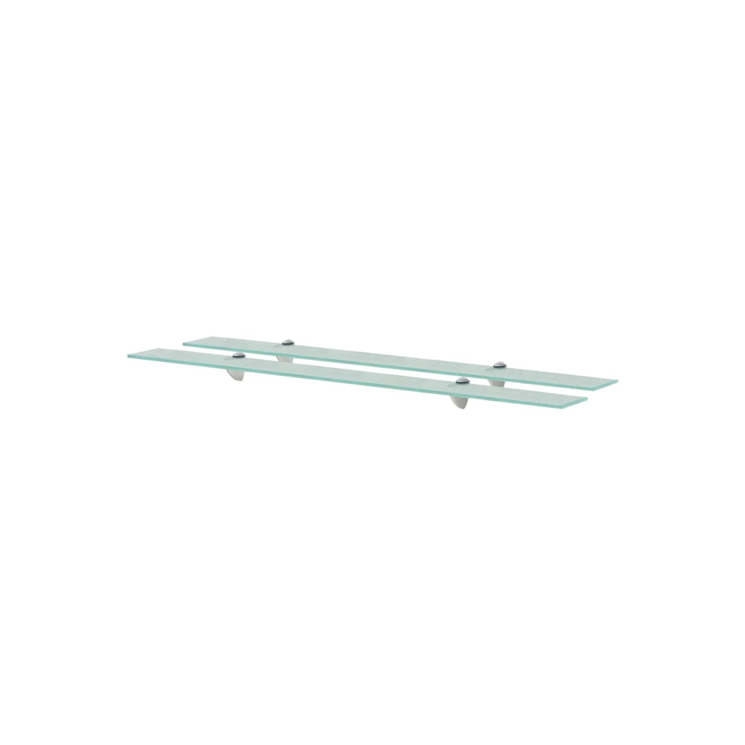 vidaXL Floating Shelves 2 pcs Glass 100x20 cm 8 mm