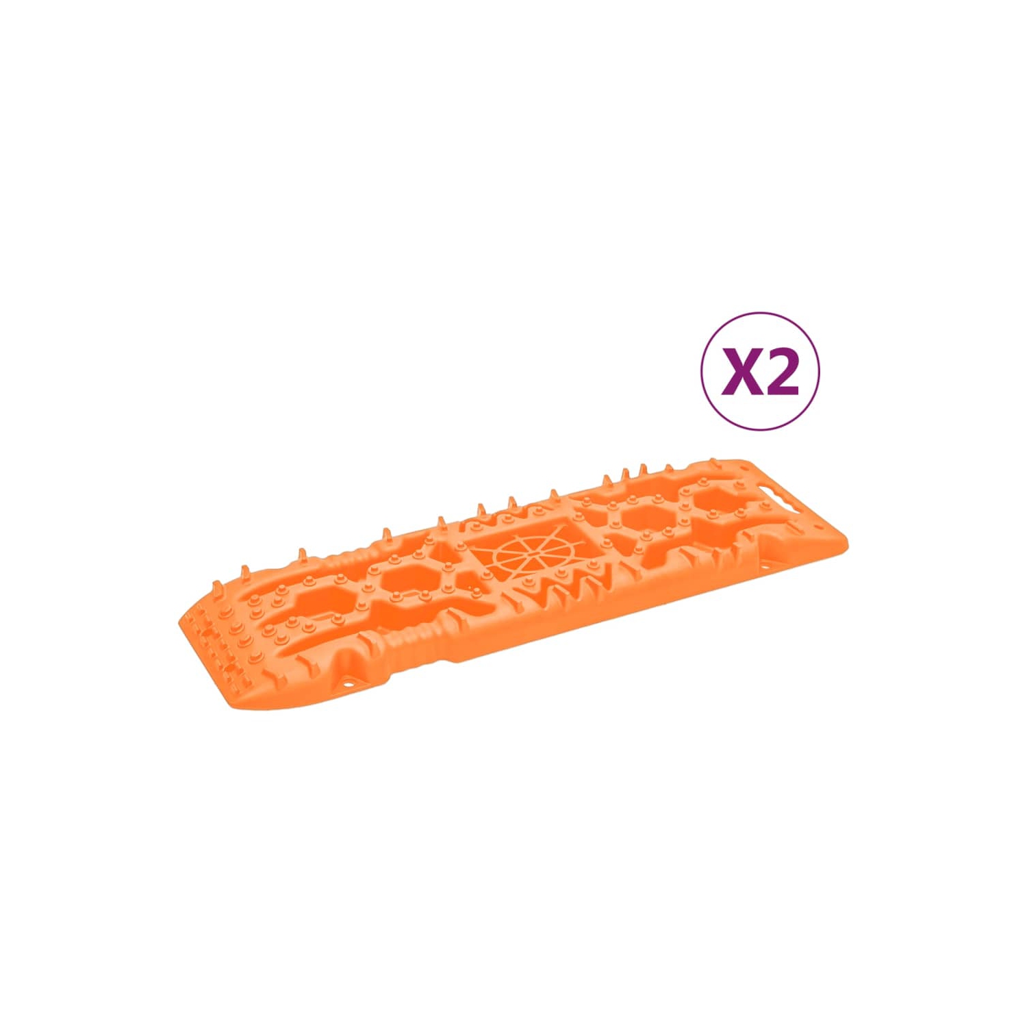 vidaXL Traction Boards 2 pcs Orange 107x31x7 cm Nylon