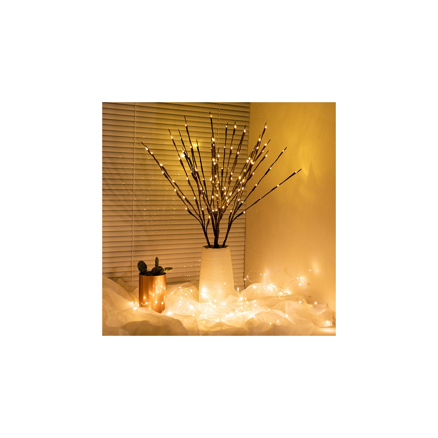 Lampe apaisante à DEL Bonsai, blanc chaud, branche de brindilles