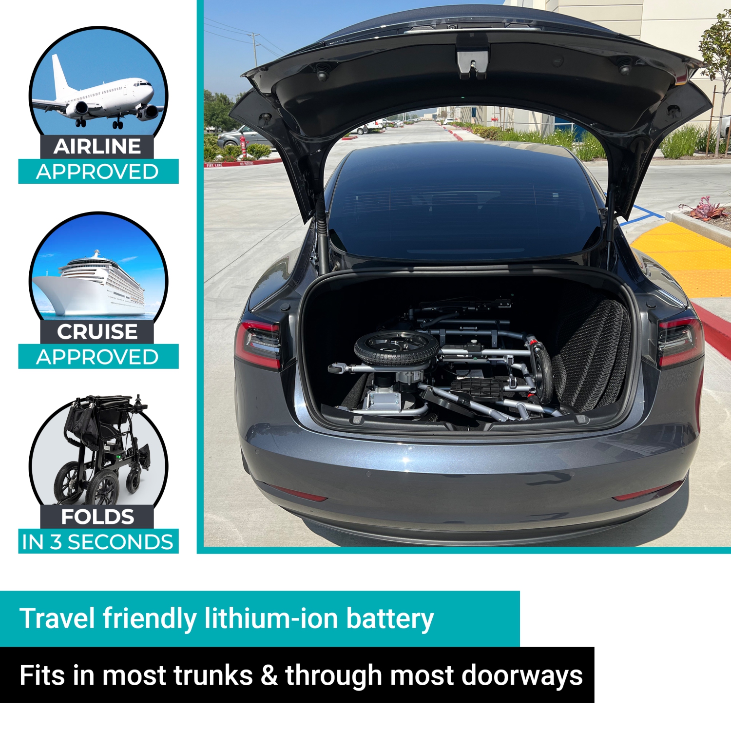 X-lite Ultra léger fauteuil roulant électrique pliable | portable, facile à transporter | moteur double, gamme 16&nbsp;km | manette 360° | approuvé