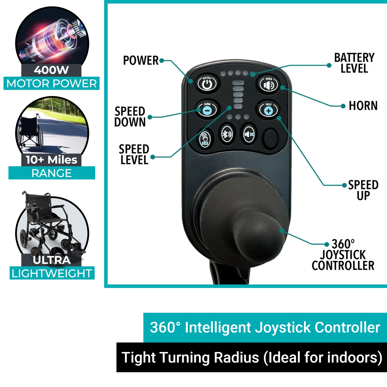 X-lite Ultra léger fauteuil roulant électrique pliable | portable, facile à transporter | moteur double, gamme 16&nbsp;km | manette 360° | approuvé
