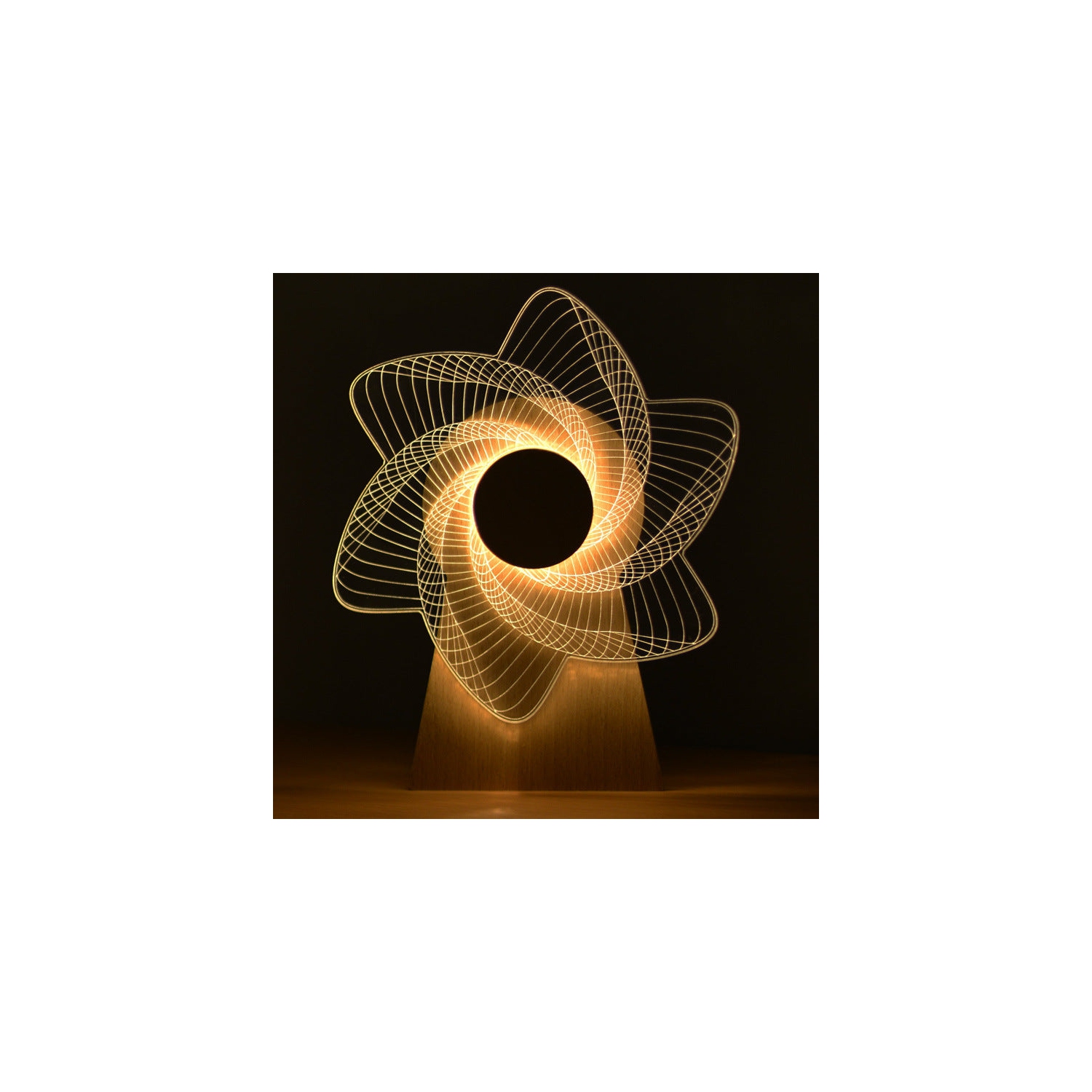 Bonsai Bright Musical Windmill Rotating LED Lamp Warm White Light