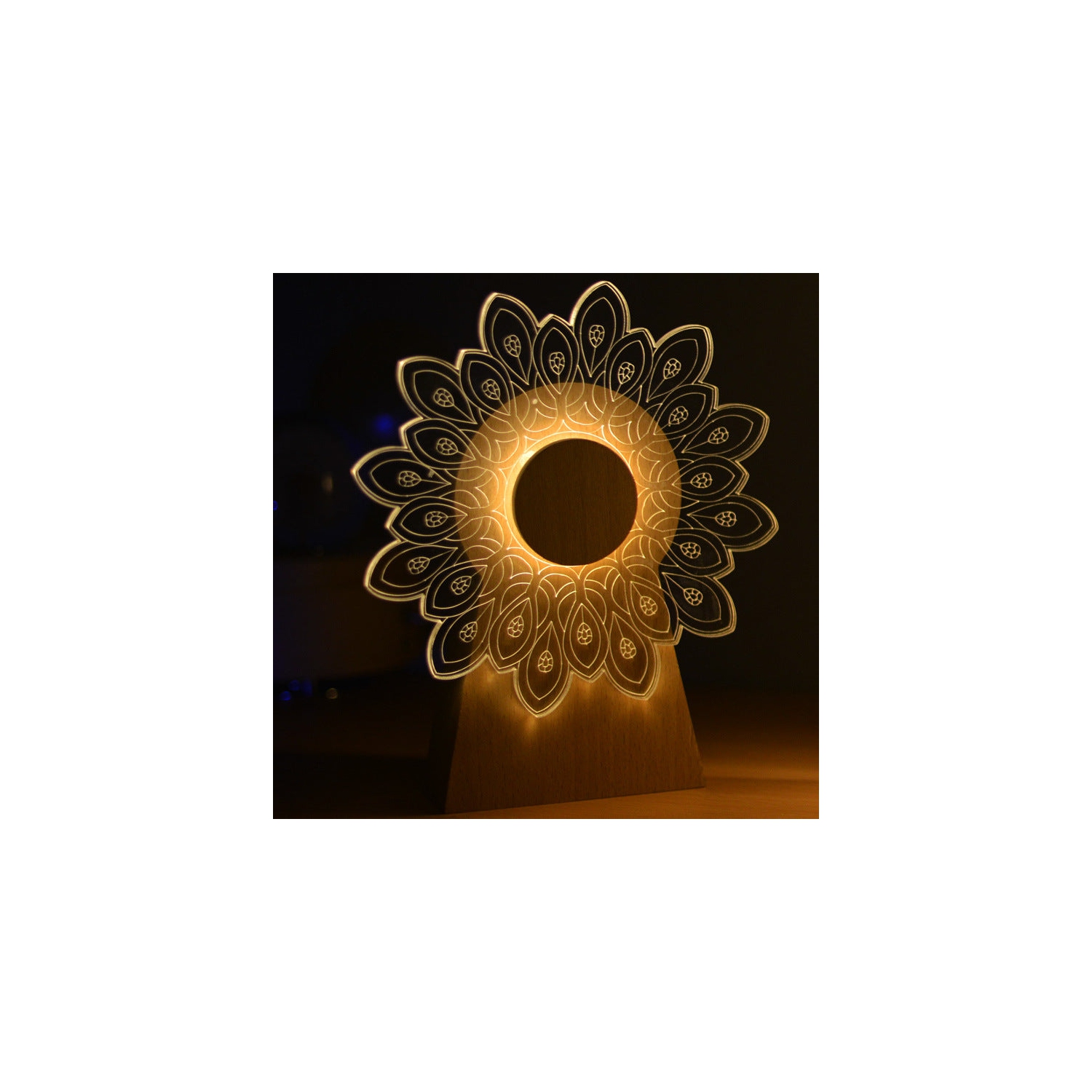 Bonsai Bright Musical Windmill Rotating LED Lamp Warm White Light