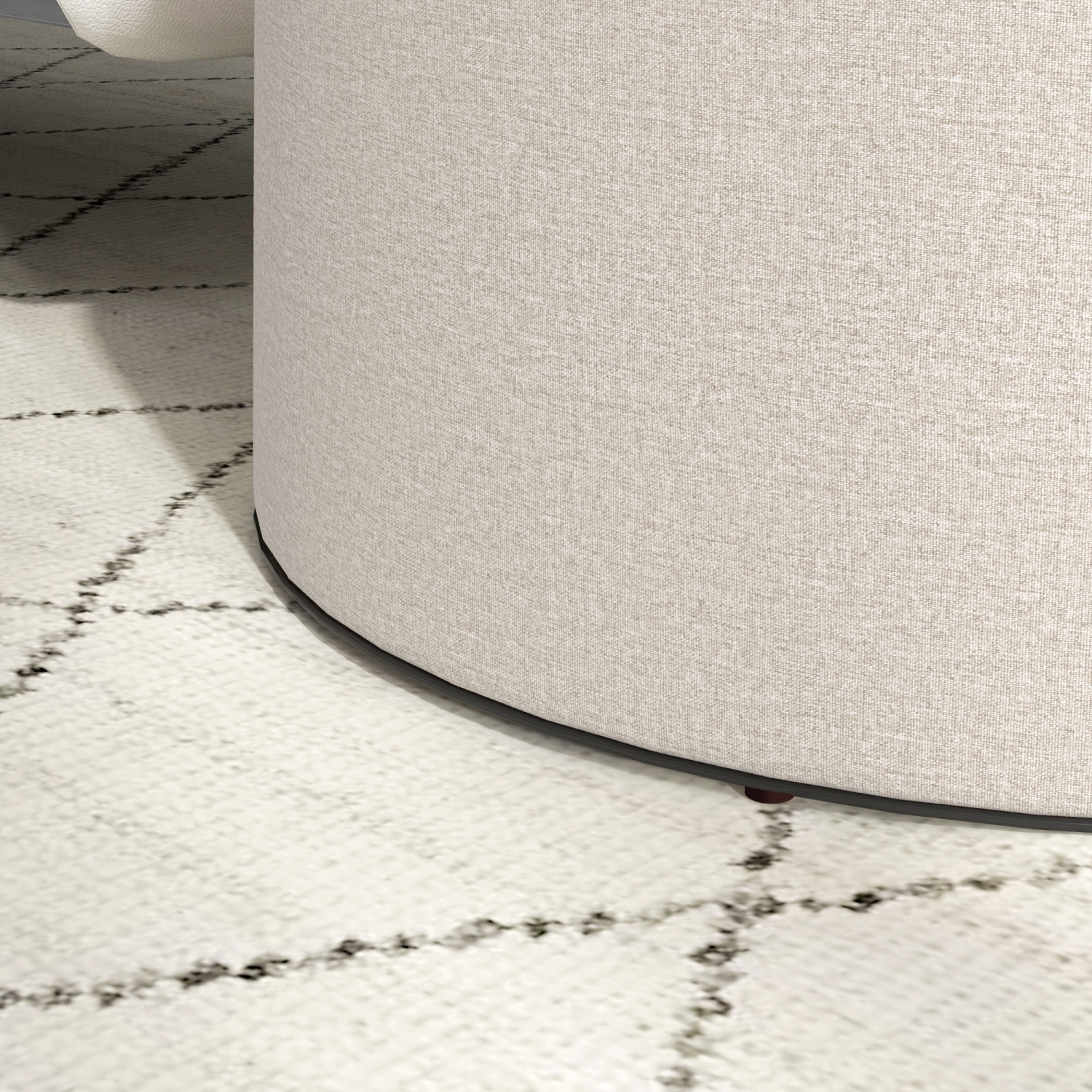 HOMCOM – Table basse ronde avec plateau rabattable, table centrale avec rangement dissimulé, repose-pieds en lin pour salon, chambre d'étudiant,