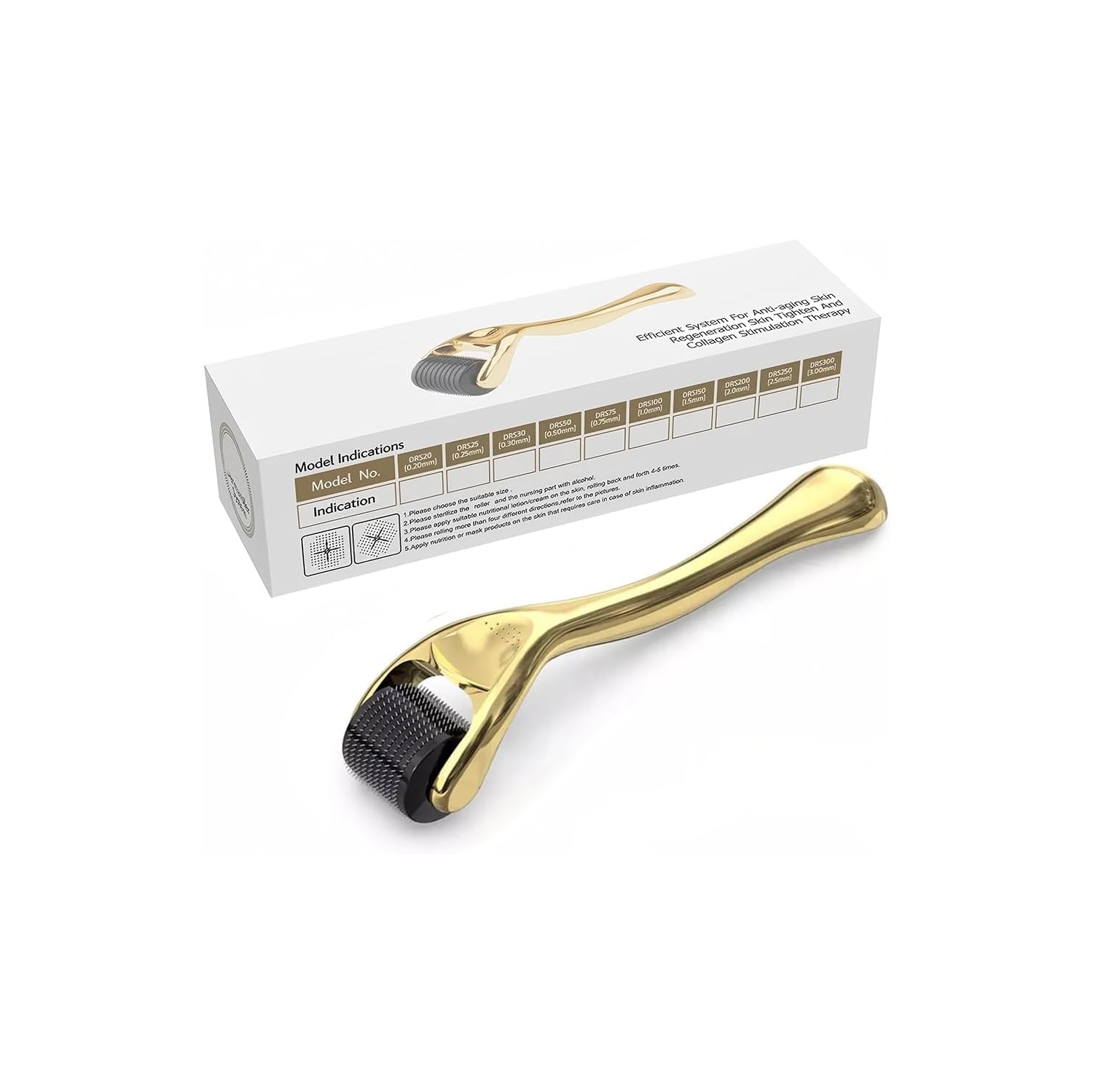 Titanium Microneedle Derma Roller – 1.0MM for Face, Beard & Skincare – Professional Micro Needling Tool for Men & Women with Storage Case