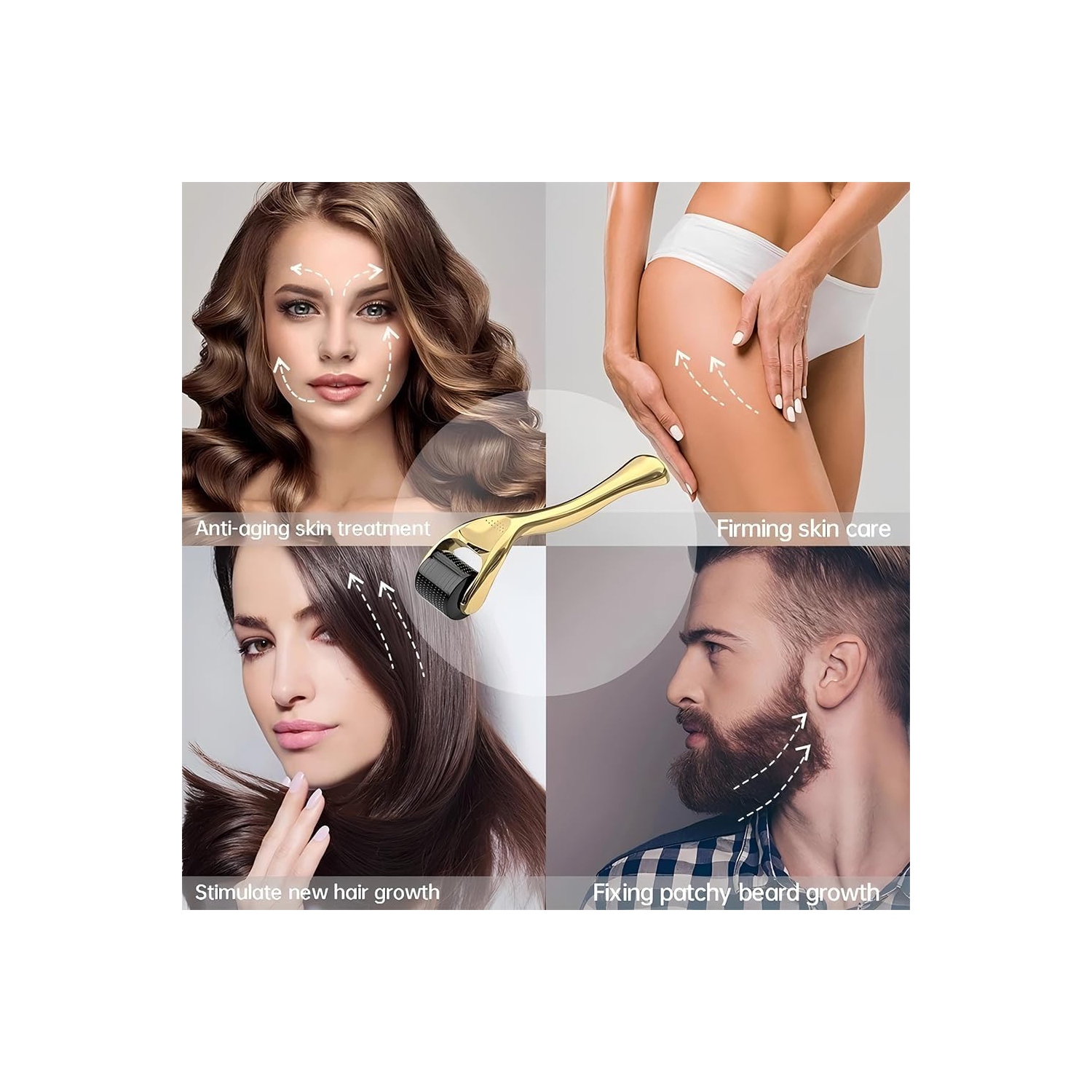 Titanium Microneedle Derma Roller – 1.0MM for Face, Beard & Skincare – Professional Micro Needling Tool for Men & Women with Storage Case