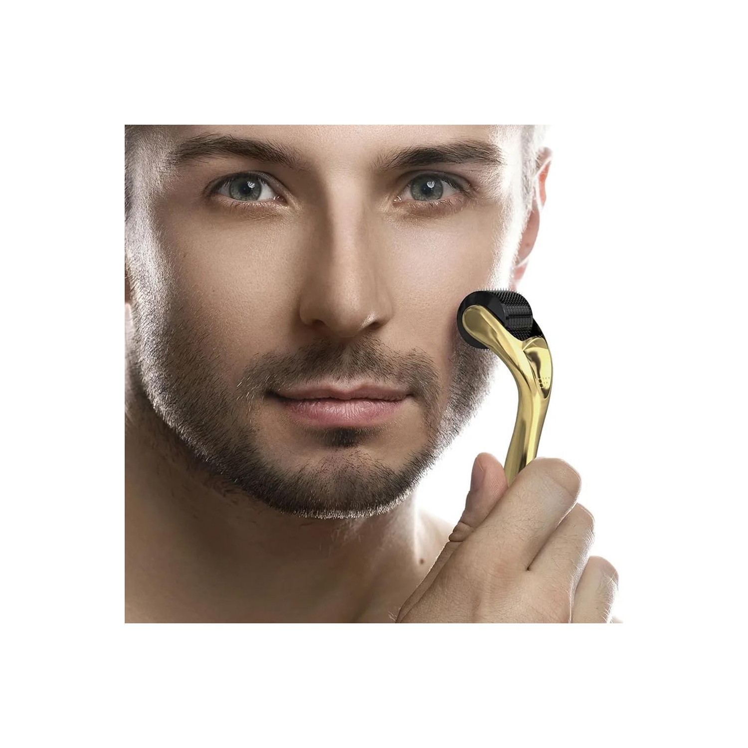 Titanium Microneedle Derma Roller – 1.0MM for Face, Beard & Skincare – Professional Micro Needling Tool for Men & Women with Storage Case