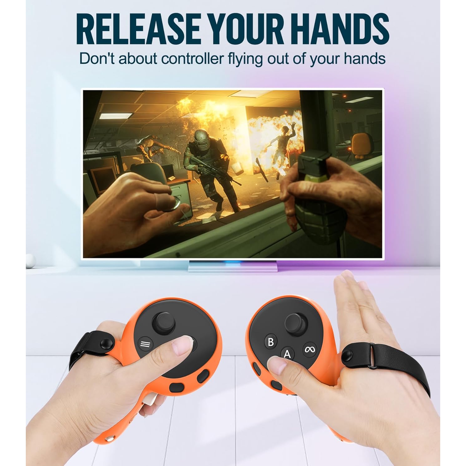 Silicone Cover Set Compatible with Oculus/Meta Quest 3, VR Accessories Protective Cover Includes Controller Grips, Front Shell Headset Cover and Face