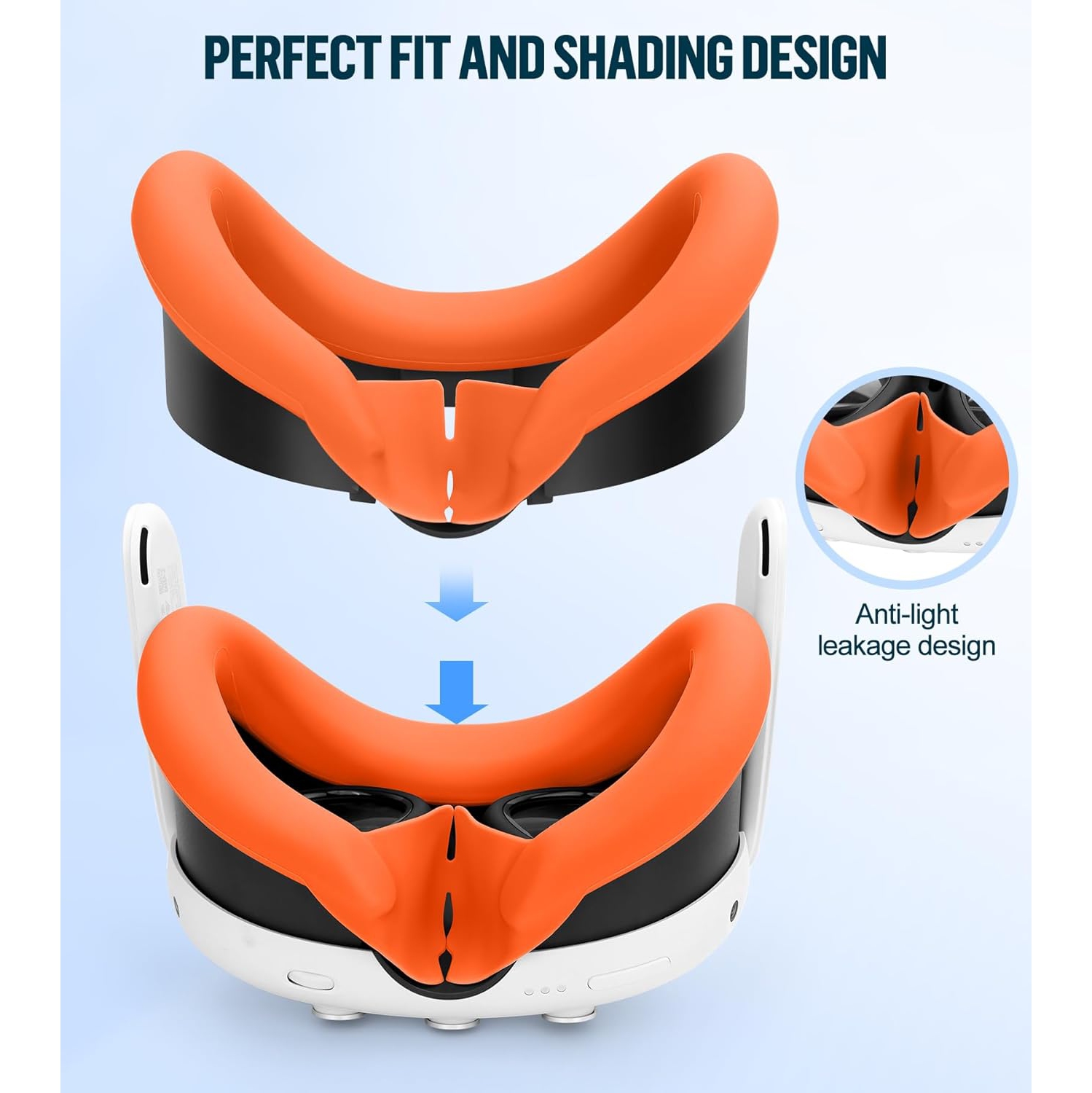 Silicone Cover Set Compatible with Oculus/Meta Quest 3, VR Accessories Protective Cover Includes Controller Grips, Front Shell Headset Cover and Face