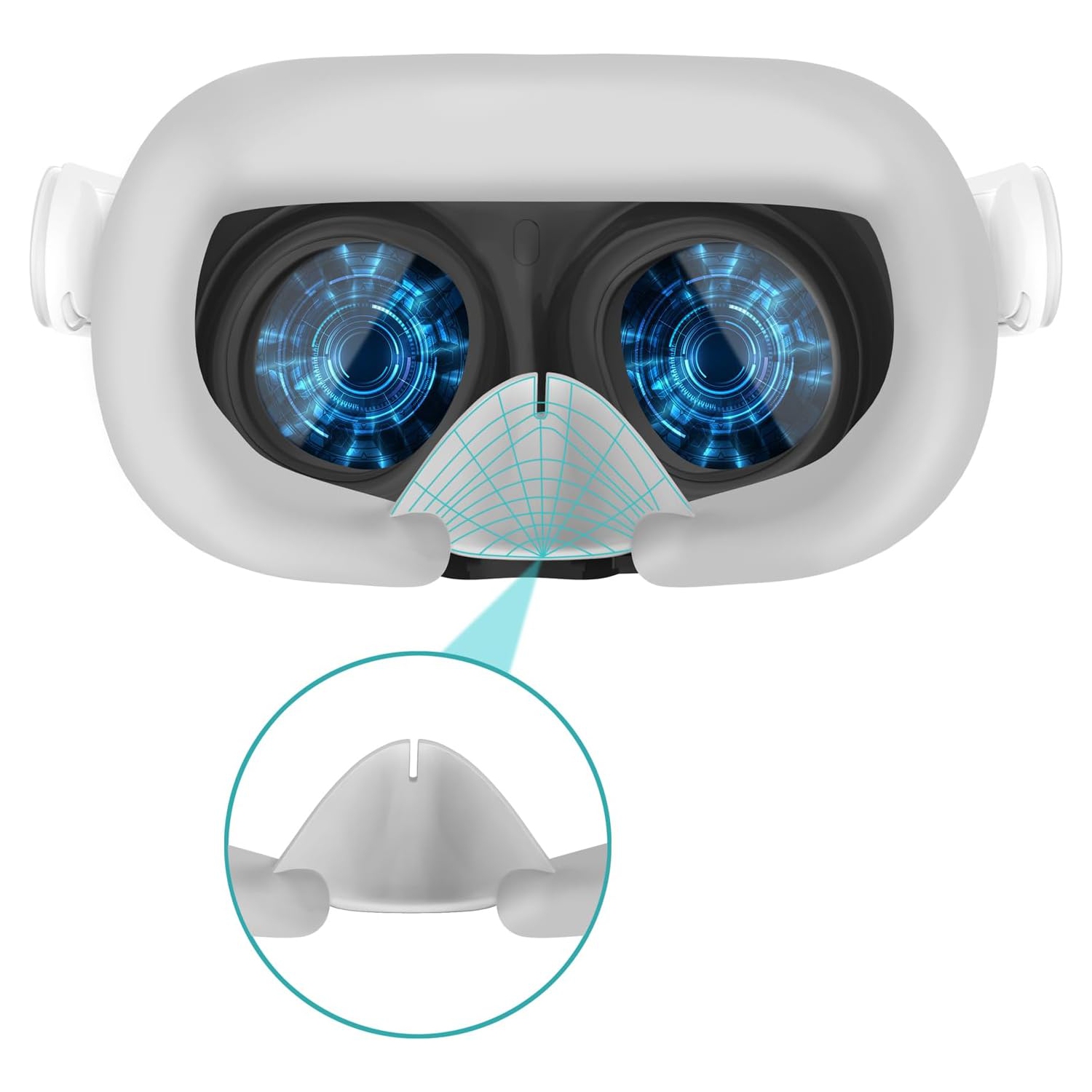 Protective Cover for Oculus/Meta Quest 3 Accessories, Silicone Controllers Grip Cover Protector, Soft Shell Skin with Face Cover and Lens Cover by