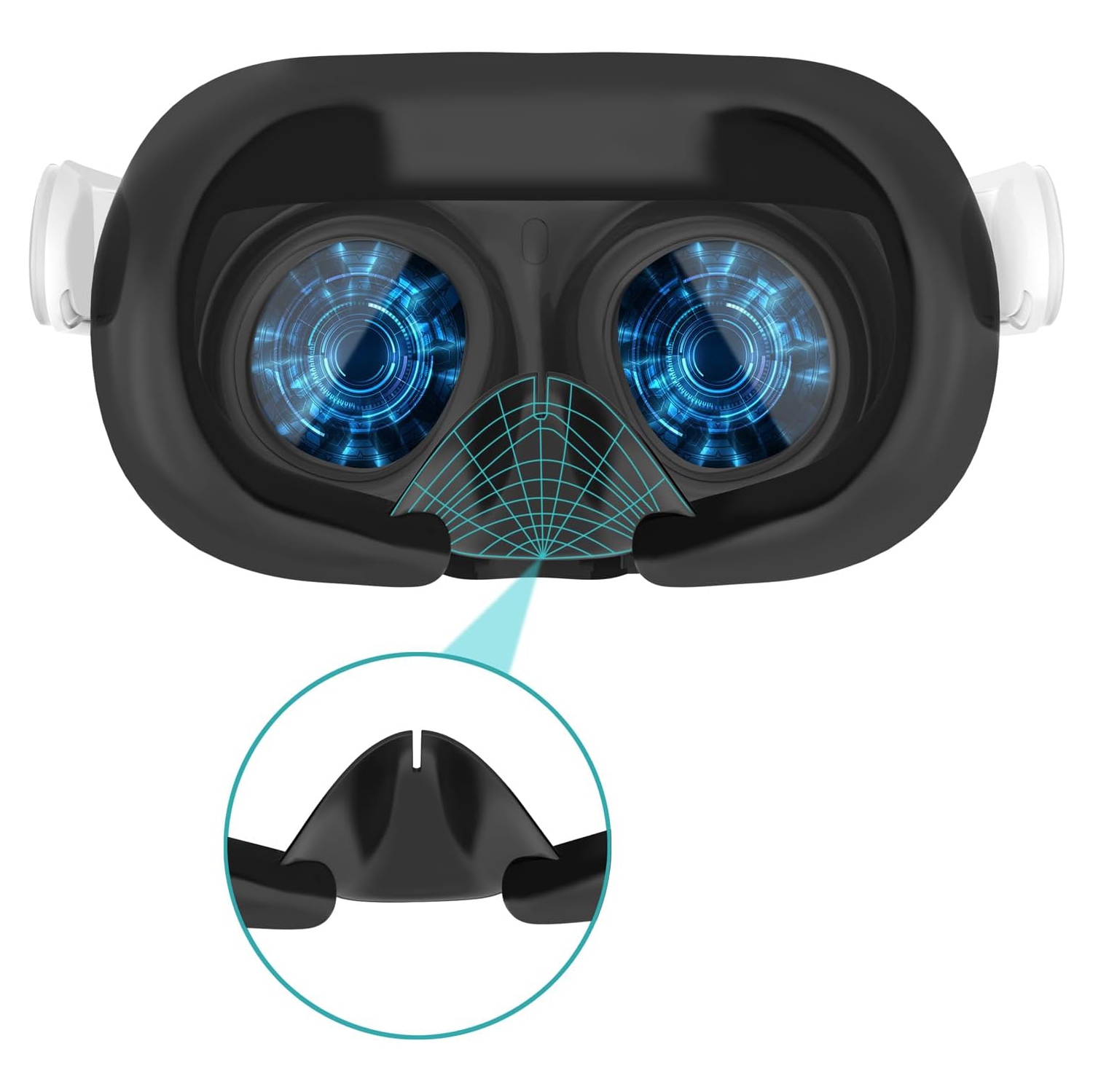 Étui protecteur pour accessoires Oculus/Meta Quest 3, protecteur de couvercle de manette en silicone, habillage souple avec couvre-visage et