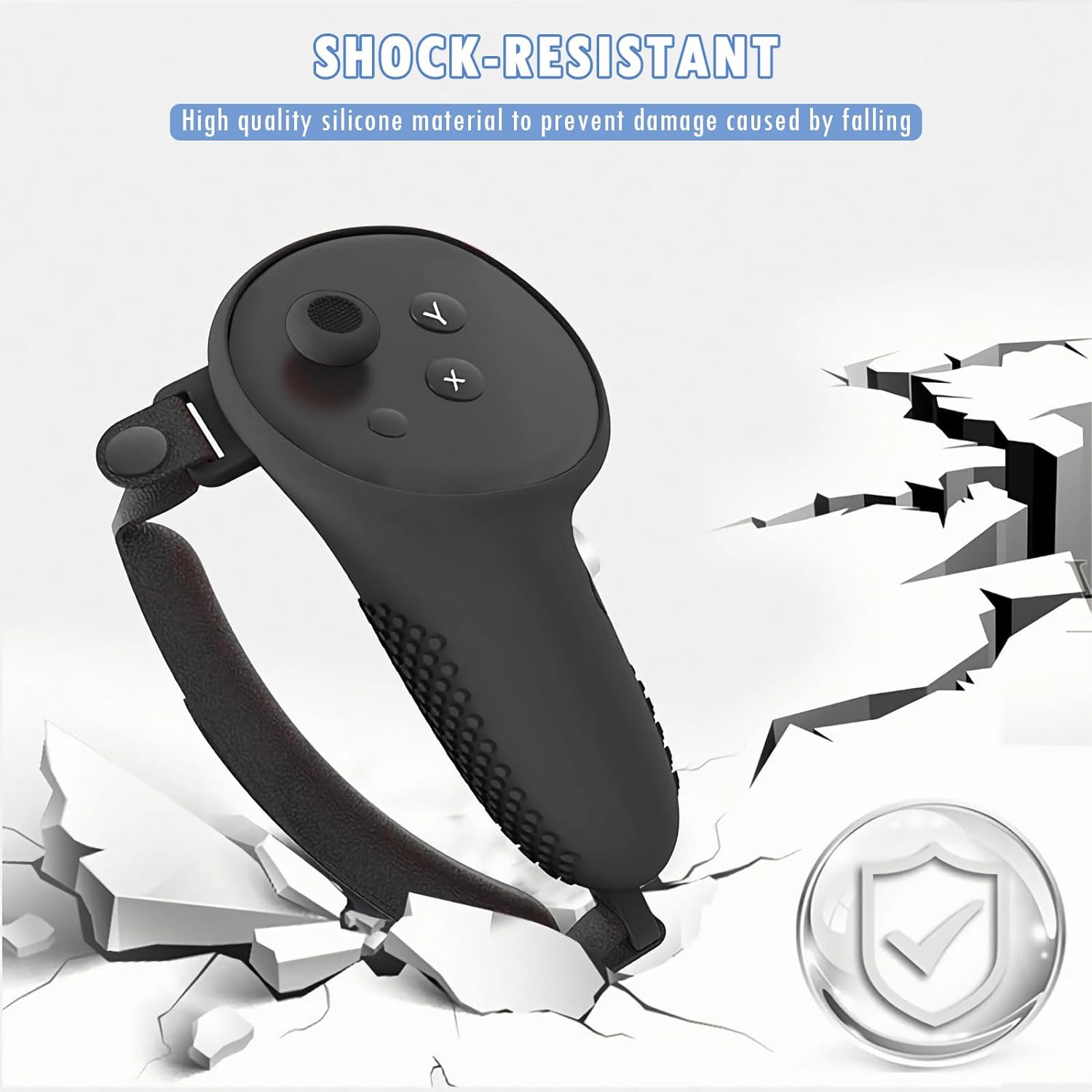 7pcs Accessories Set for Meta Quest 3, Anti-Scratch VR Shell Cover, Face Cover, Button Rocker Caps, Lens Protective Cover, Wiping Cloth, Eye Mask, VR