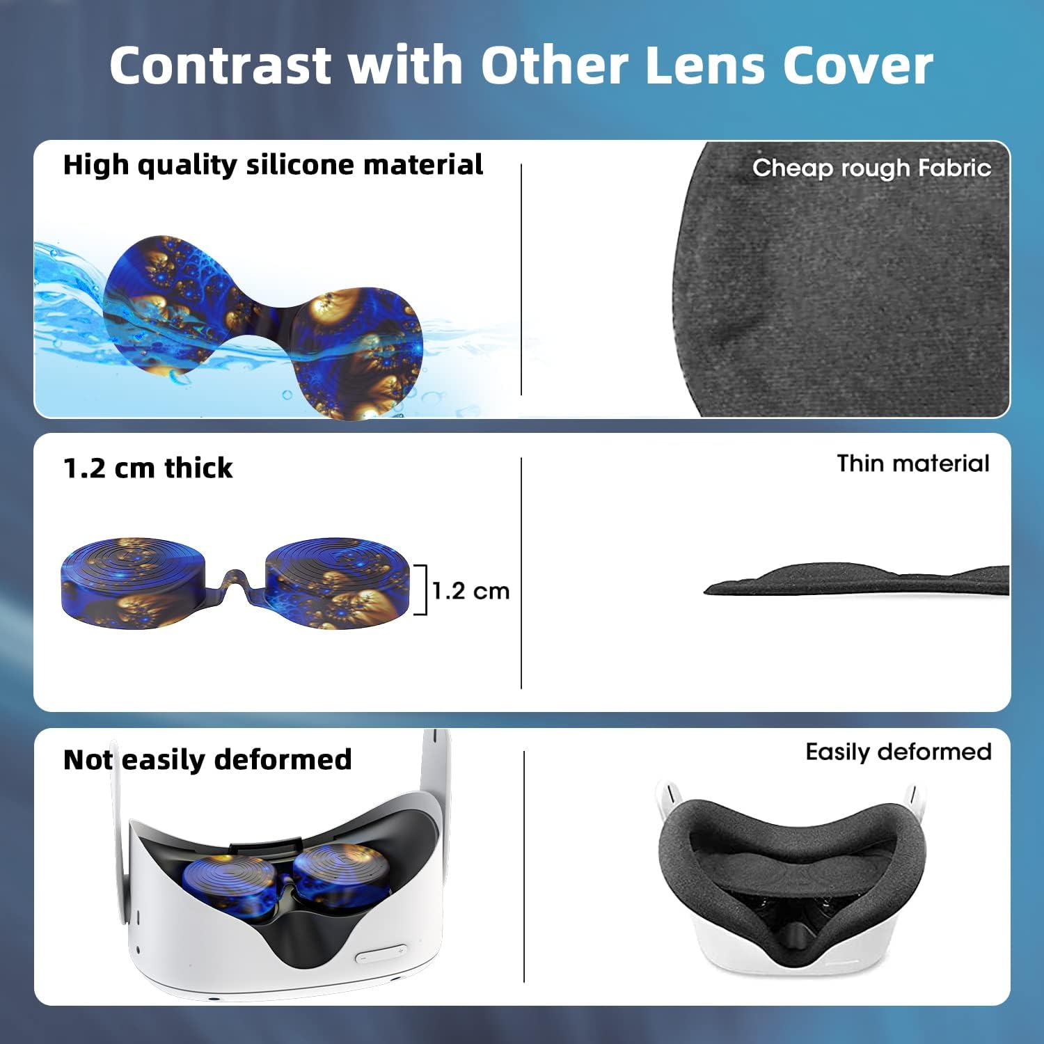 Oculus Quest 2 Accessories, Accessory Set for Meta Quest 2, Include Silicone Face Cover, Controller Grip Cover, VR Shell Cover, Lens Cover and 10PCS