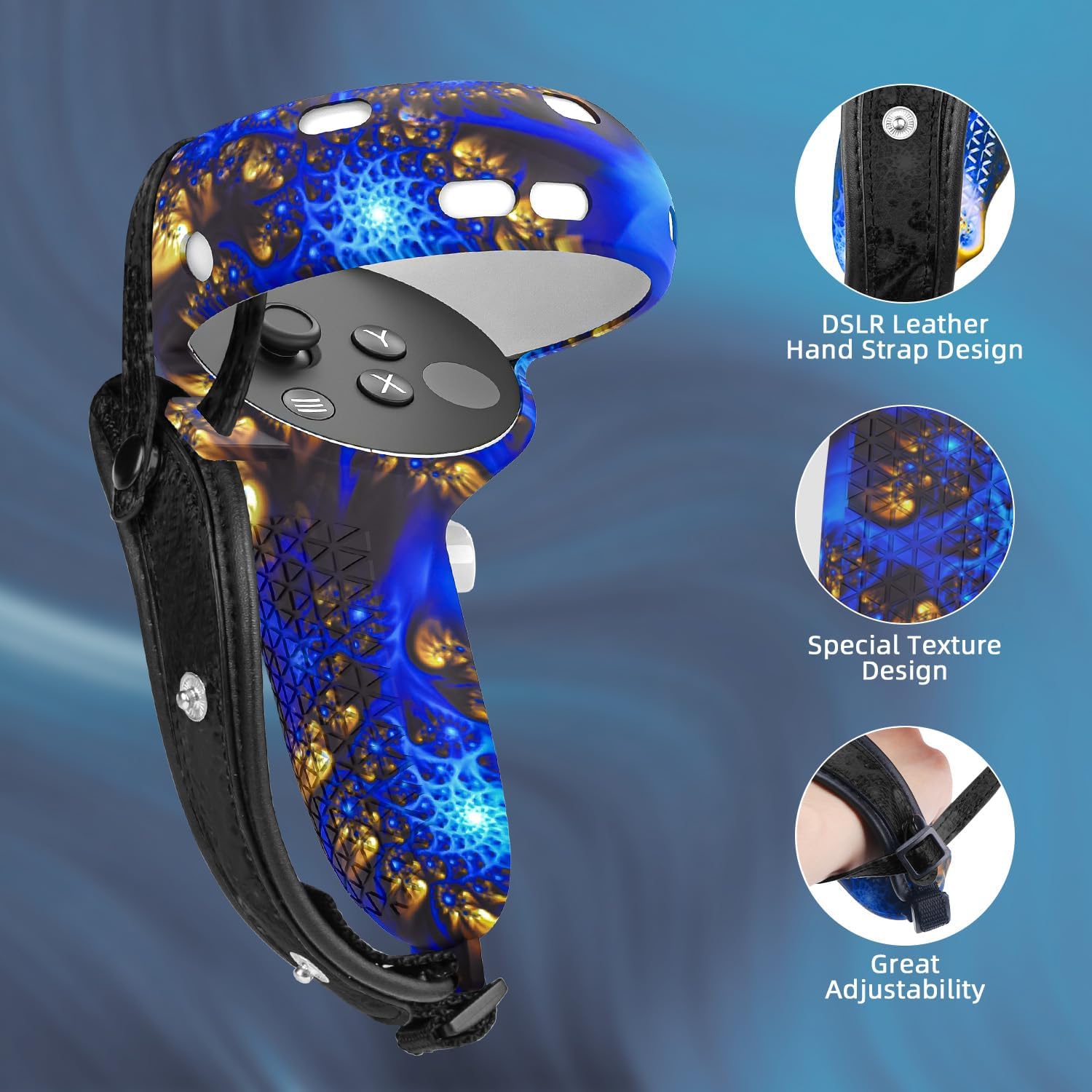 Oculus Quest 2 Accessories, Accessory Set for Meta Quest 2, Include Silicone Face Cover, Controller Grip Cover, VR Shell Cover, Lens Cover and 10PCS