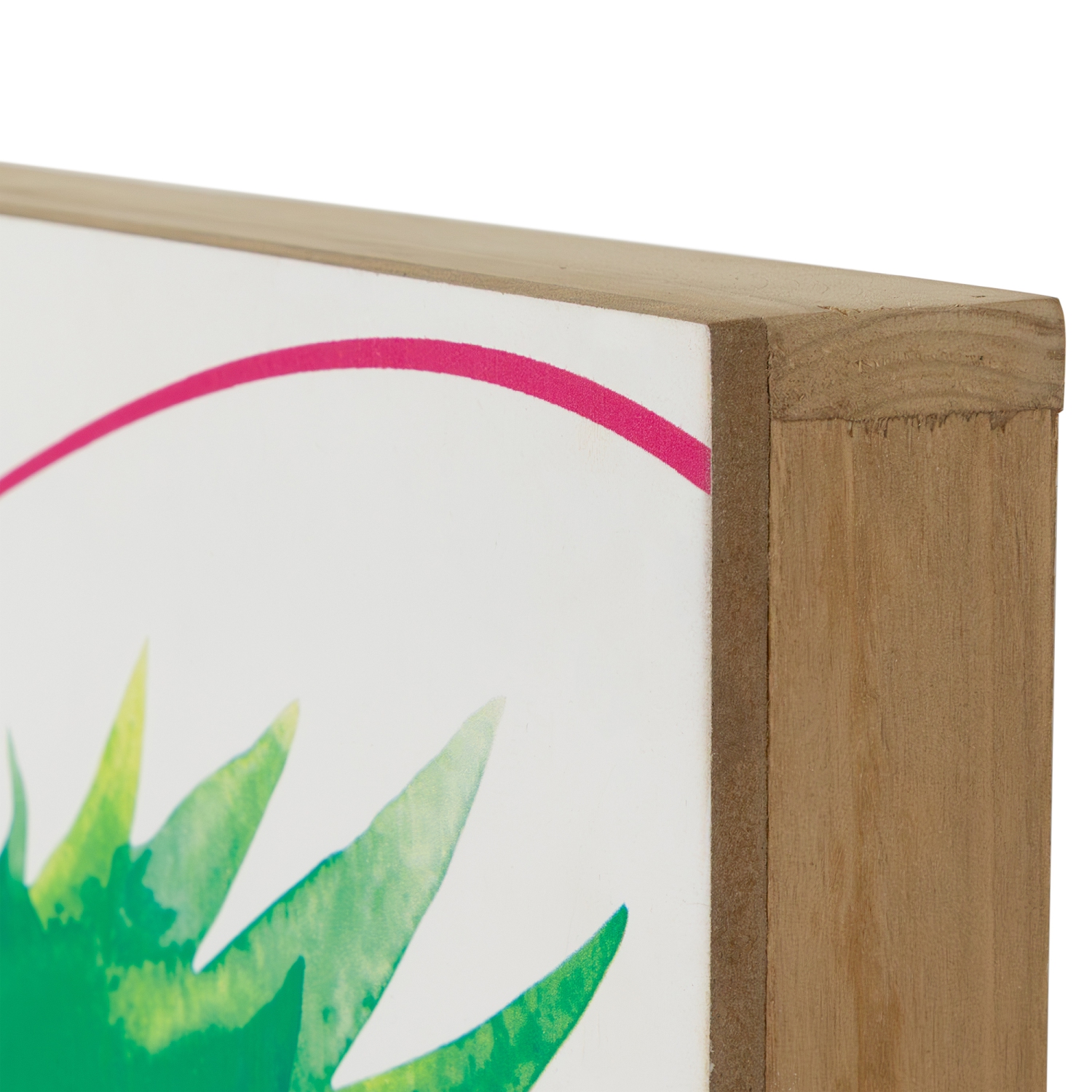 Floral Pineapple Welcome Wooden Wall Sign - 13"