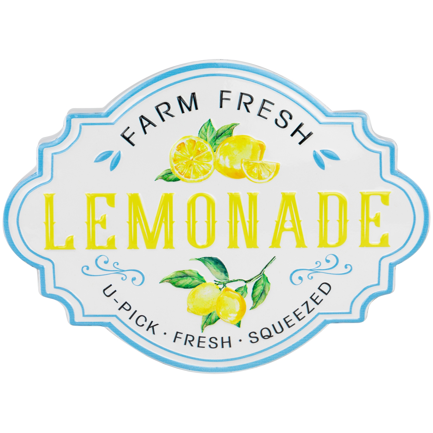 Farm Fresh Lemonade Metal Wall SIgn - 15"